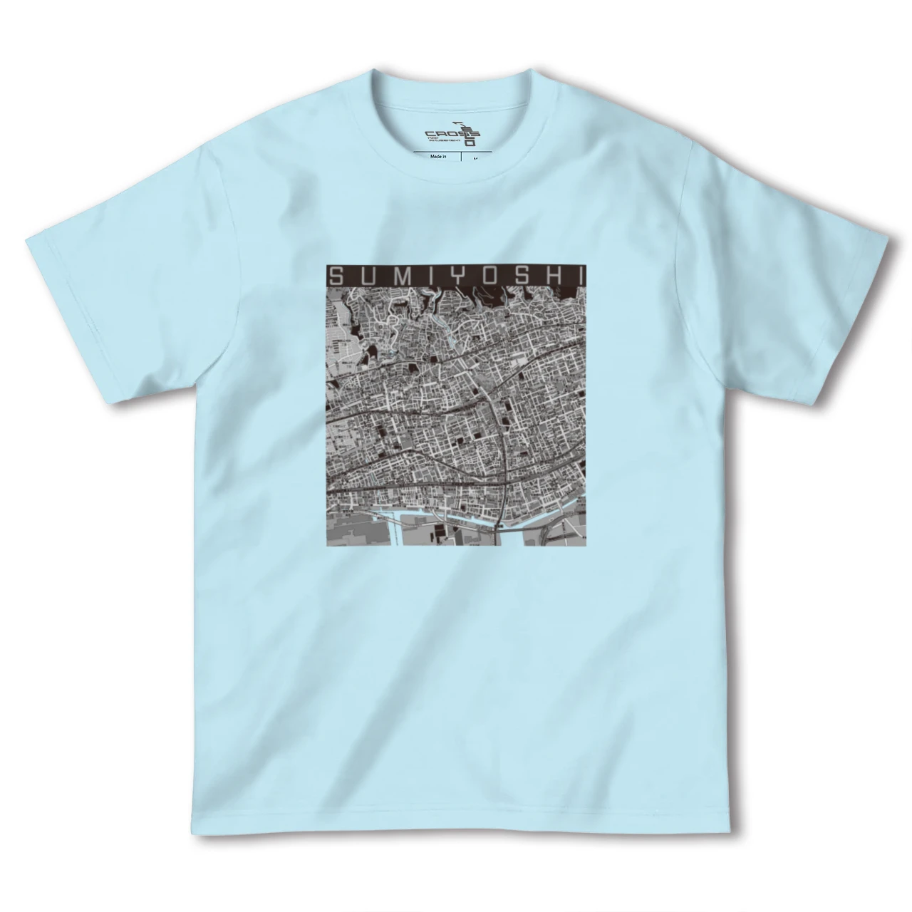 【住吉(兵庫県)(兵庫県)】地図柄ヘビーウェイトTシャツ