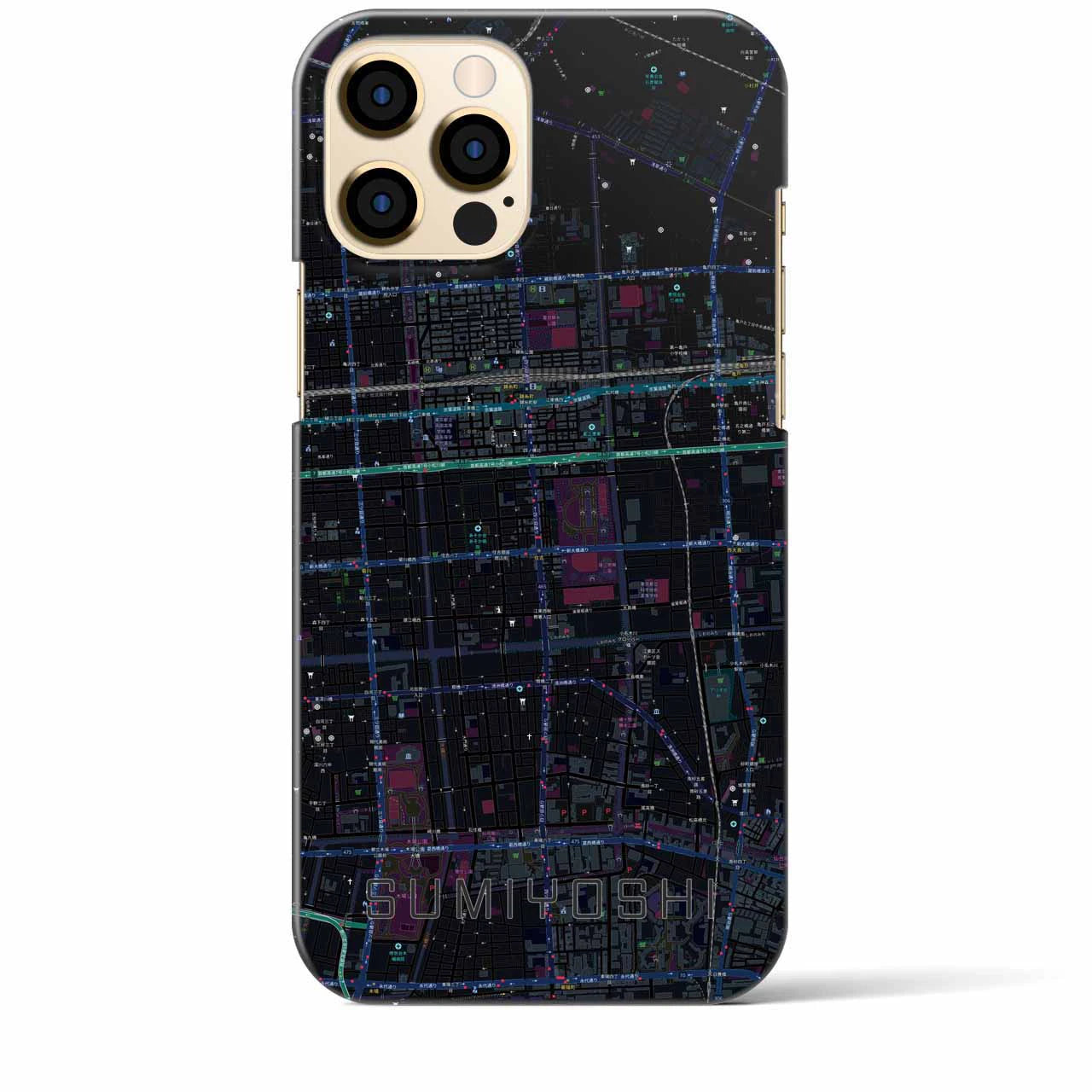 【住吉(東京都)】地図柄iPhoneケース(バックカバータイプ)