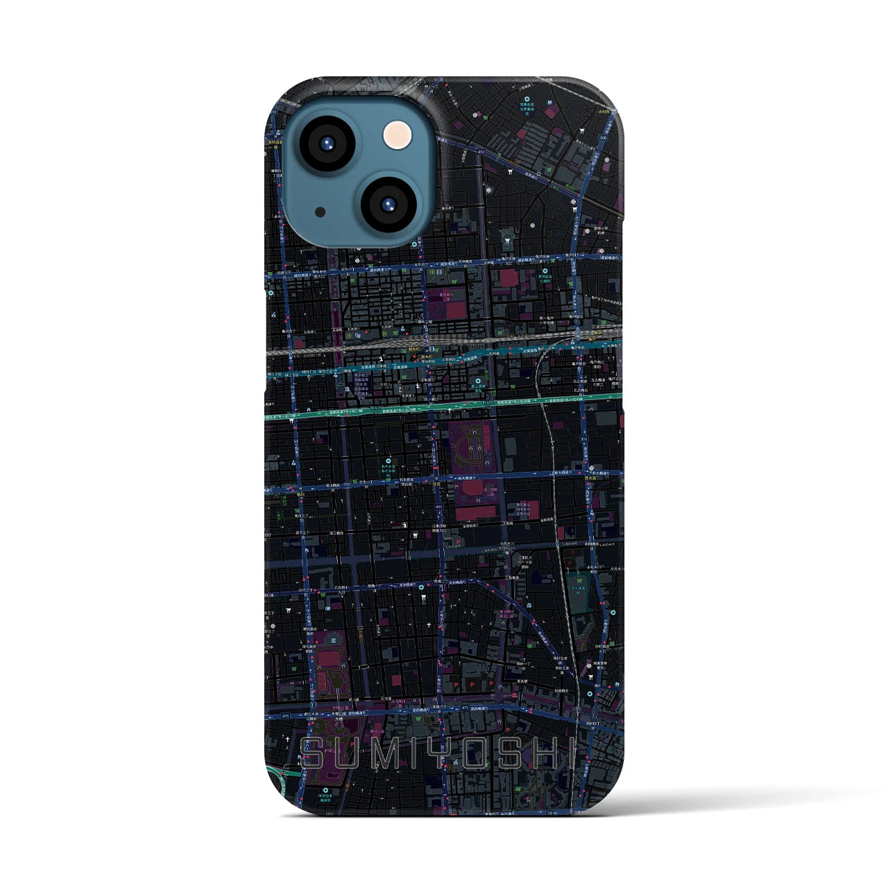 【住吉(東京都)】地図柄iPhoneケース(バックカバータイプ)