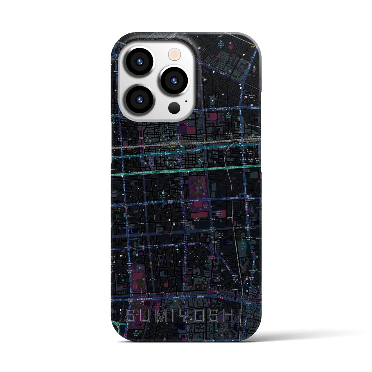 【住吉(東京都)】地図柄iPhoneケース(バックカバータイプ)