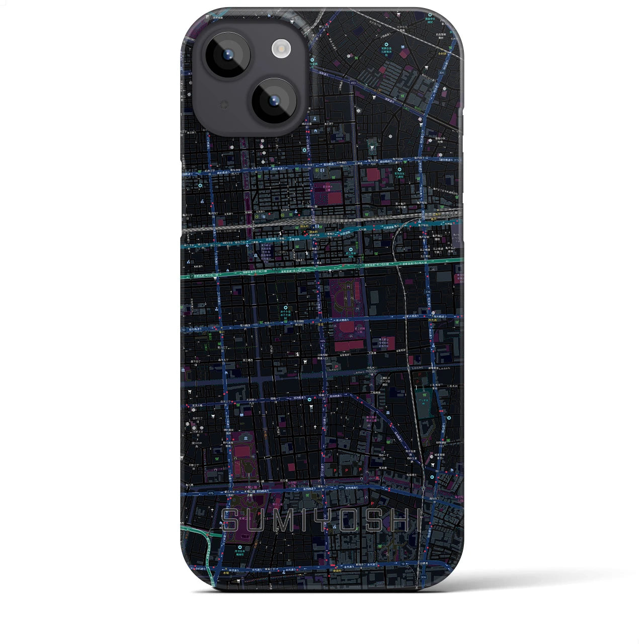 【住吉(東京都)】地図柄iPhoneケース(バックカバータイプ)