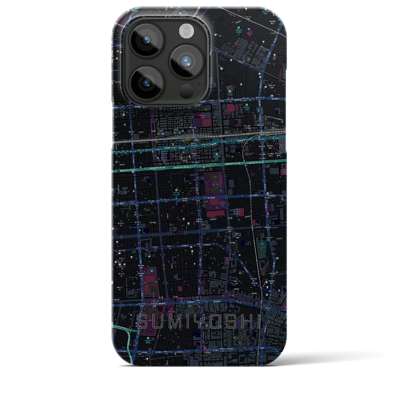 【住吉(東京都)】地図柄iPhoneケース(バックカバータイプ)