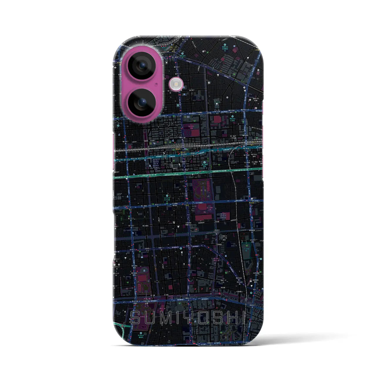 【住吉(東京都)】地図柄iPhoneケース(バックカバータイプ)