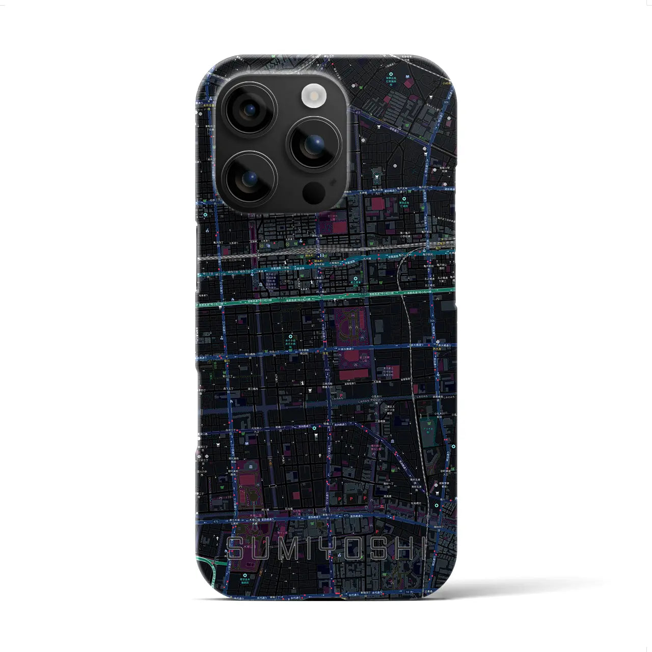 【住吉(東京都)】地図柄iPhoneケース(バックカバータイプ)