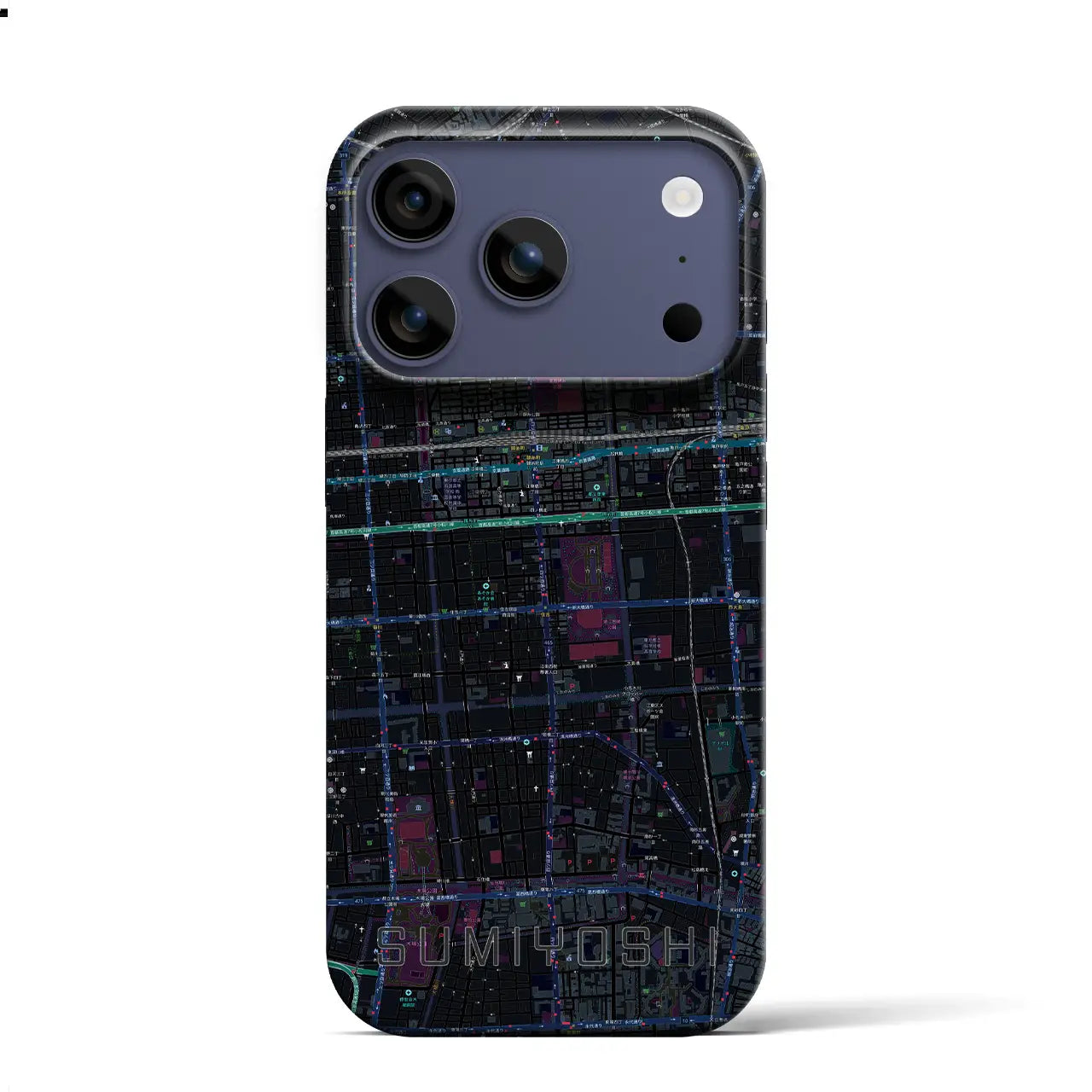 【住吉(東京都)】地図柄iPhoneケース(バックカバータイプ)