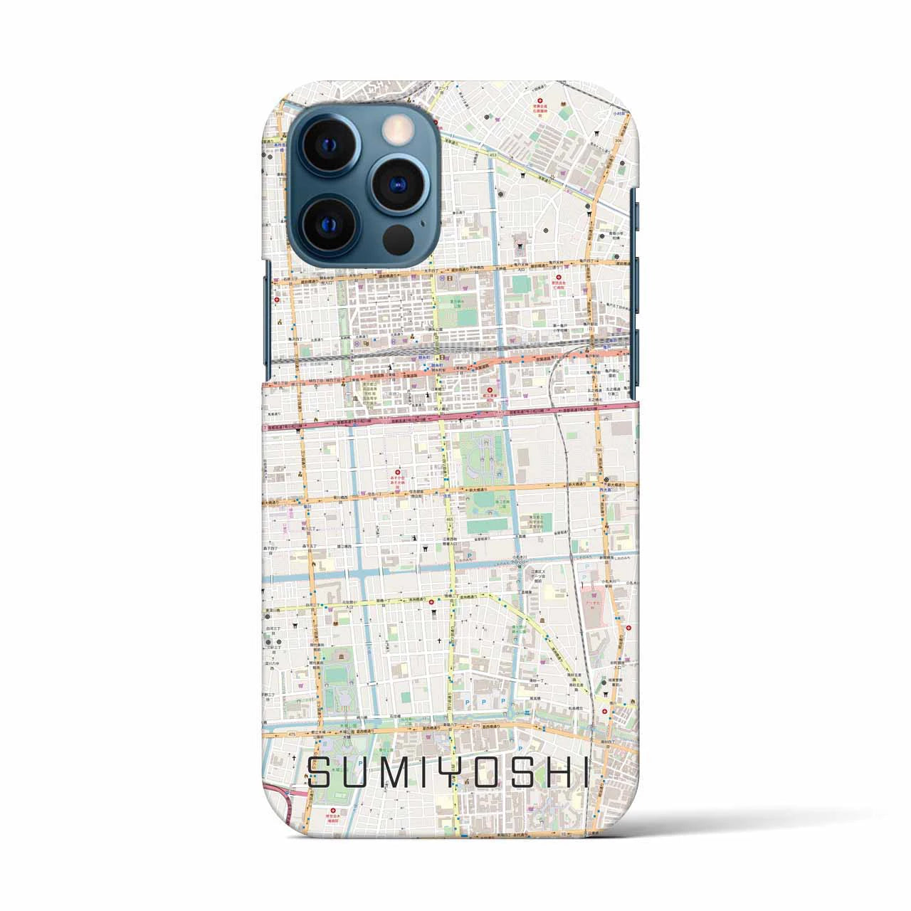 【住吉(東京都)】地図柄iPhoneケース(バックカバータイプ)