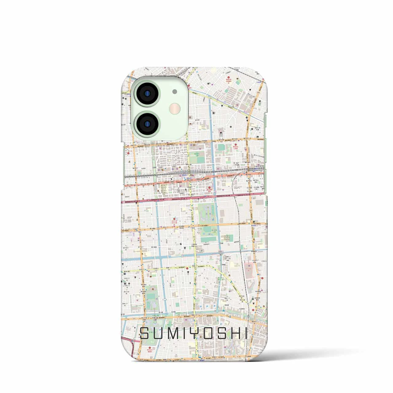 【住吉(東京都)】地図柄iPhoneケース(バックカバータイプ)