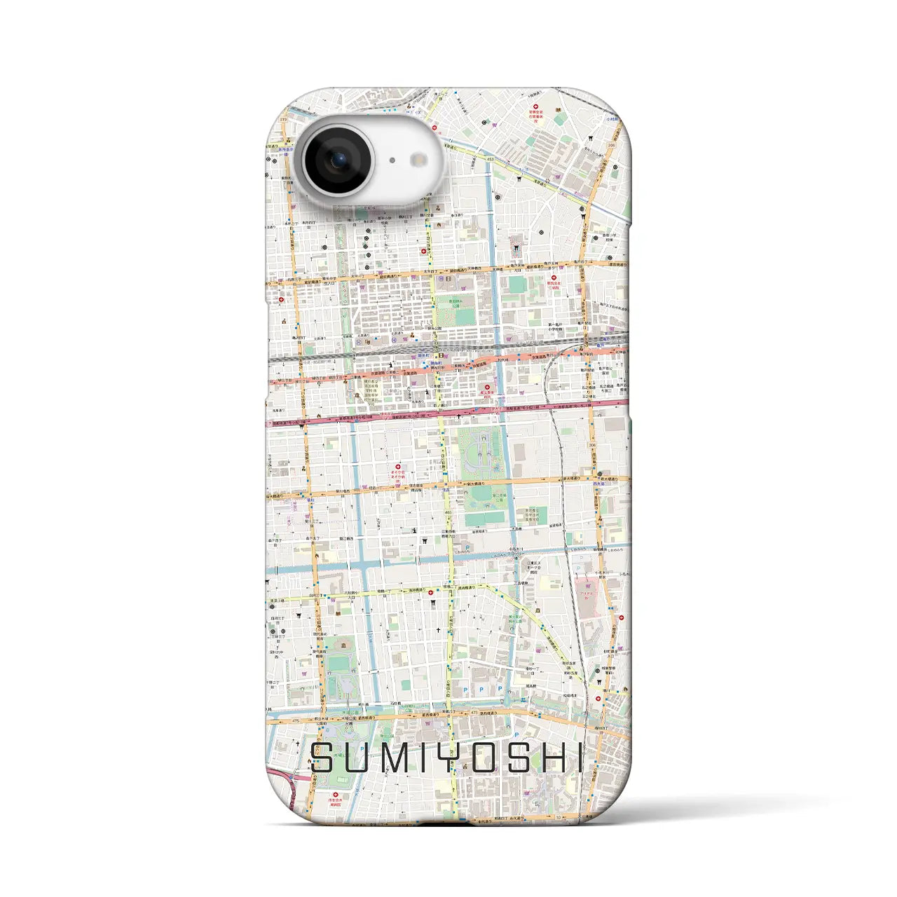 【住吉(東京都)】地図柄iPhoneケース(バックカバータイプ)