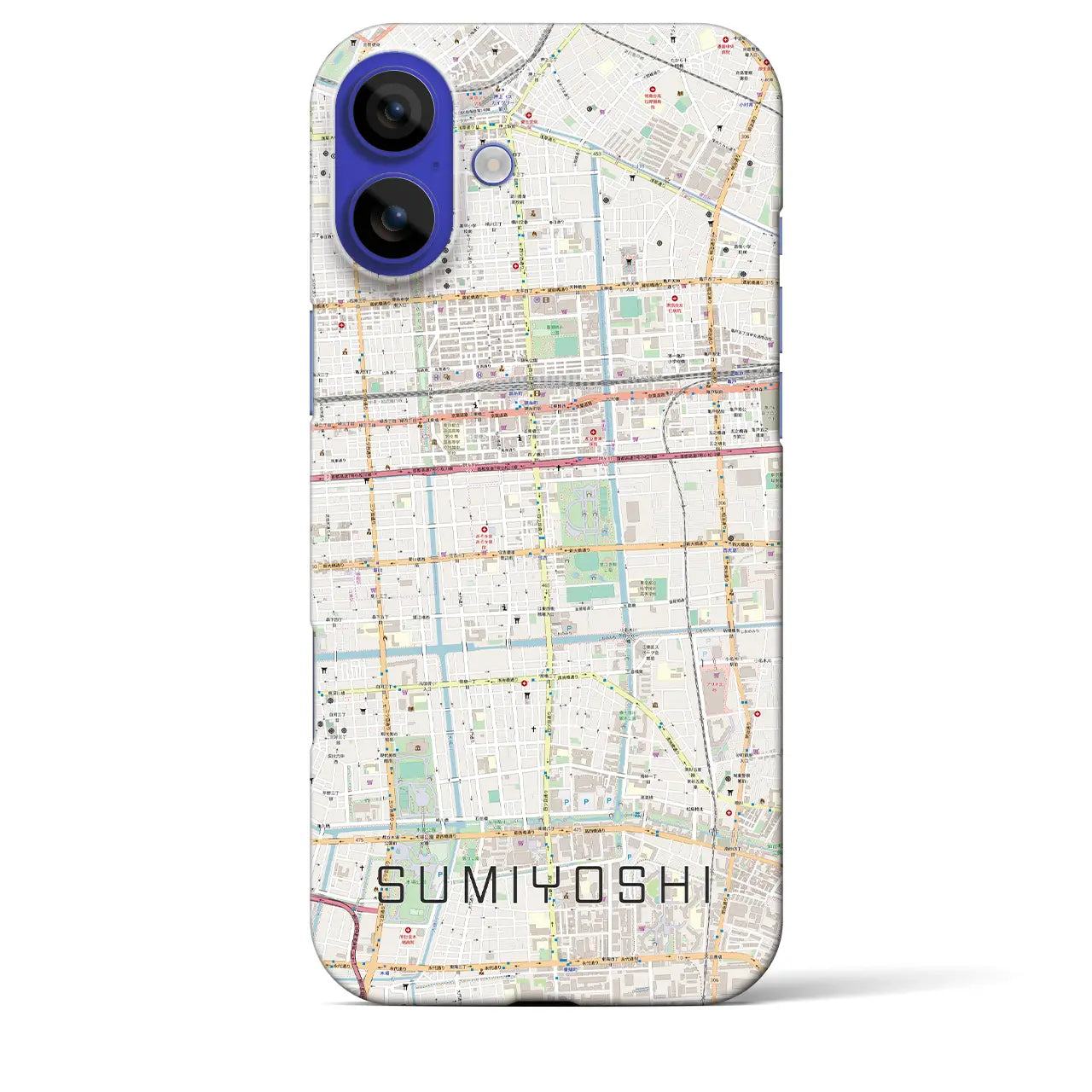 【住吉(東京都)】地図柄iPhoneケース(バックカバータイプ)ナチュラル・iPhone 16 Pro Max 用