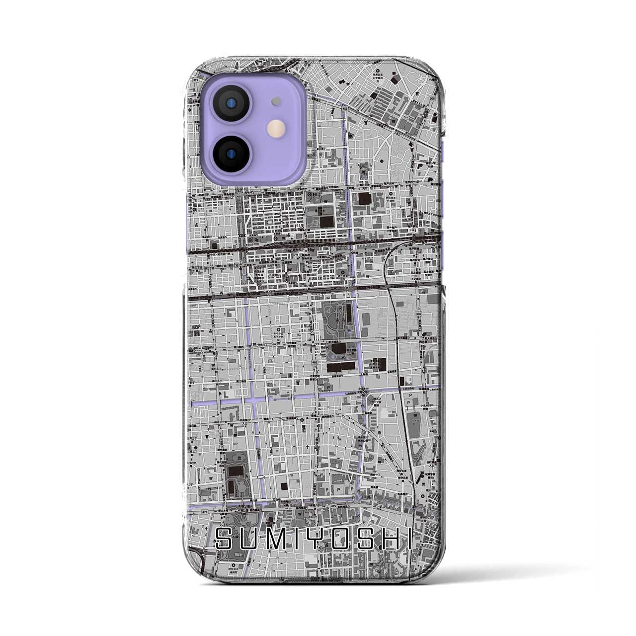 【住吉(東京都)】地図柄iPhoneケース(クリアタイプ)