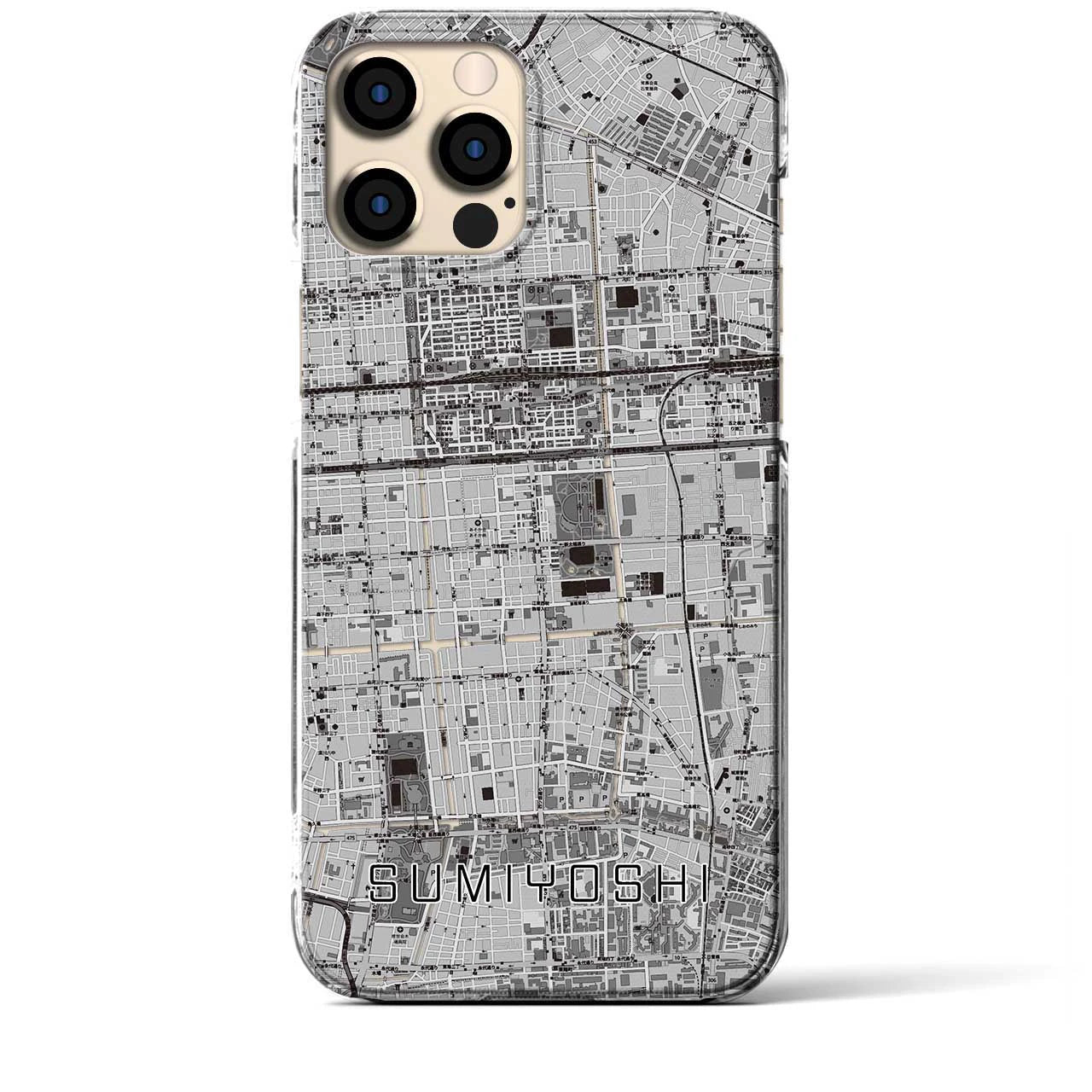 【住吉(東京都)】地図柄iPhoneケース(クリアタイプ)