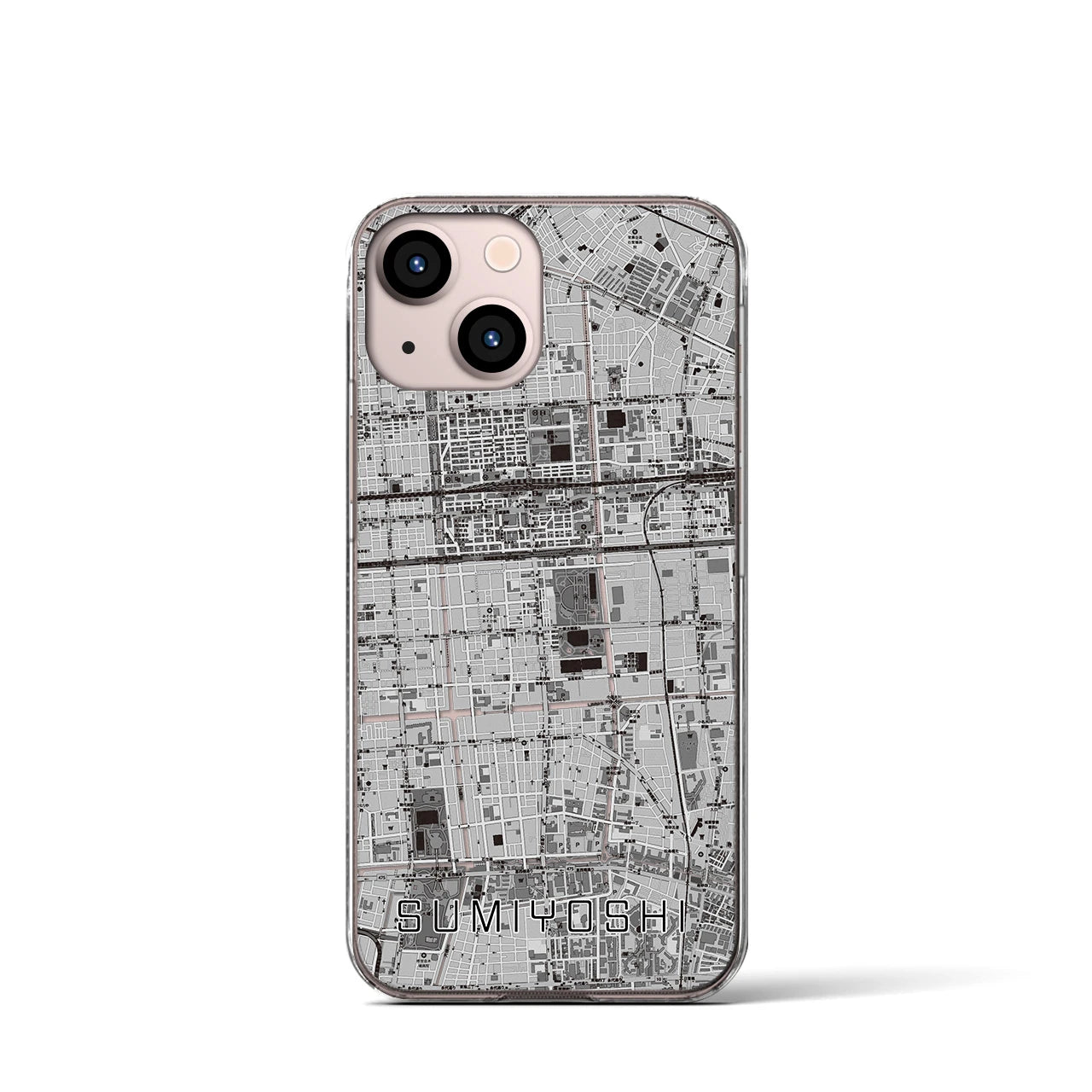 【住吉(東京都)】地図柄iPhoneケース(クリアタイプ)