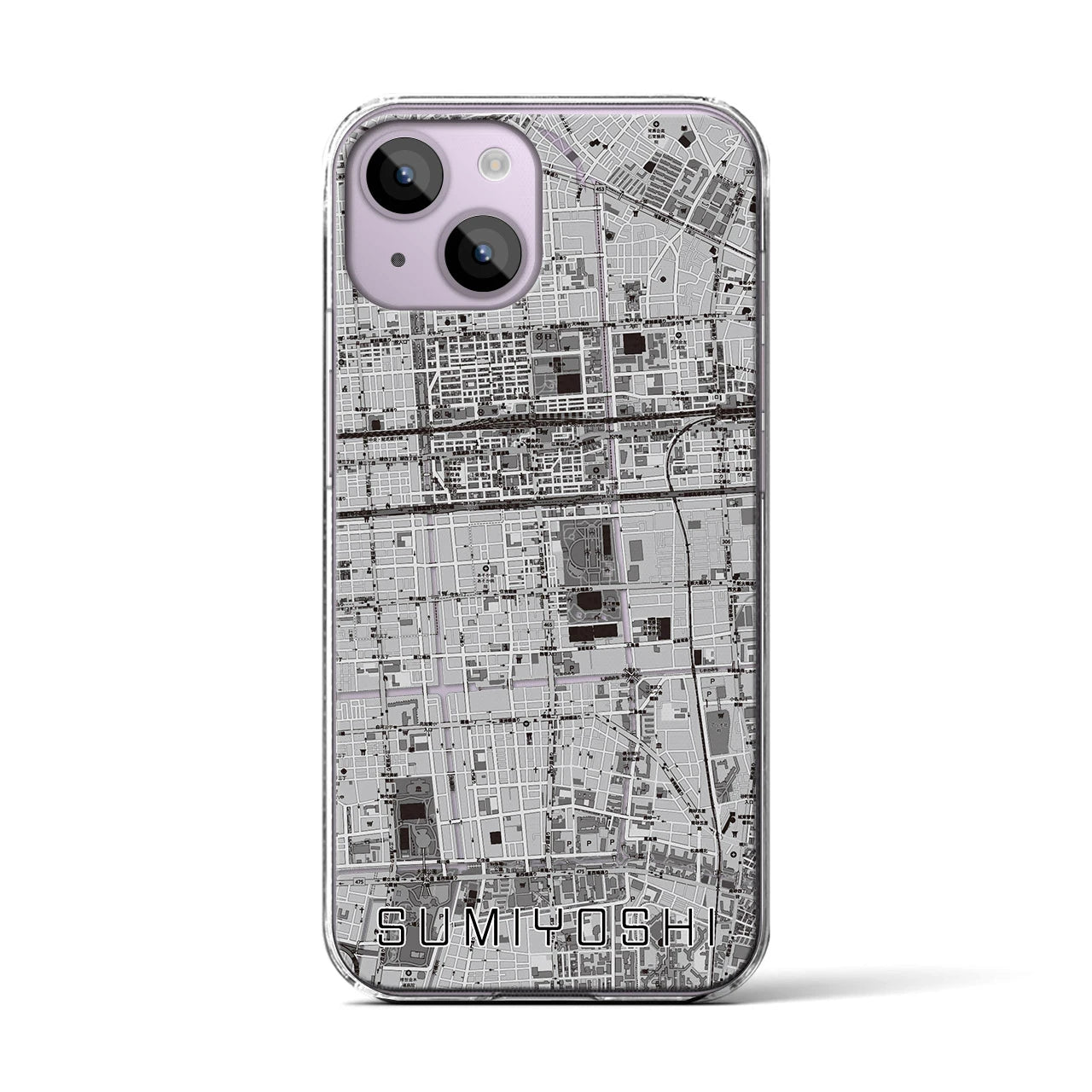 【住吉(東京都)】地図柄iPhoneケース(クリアタイプ)