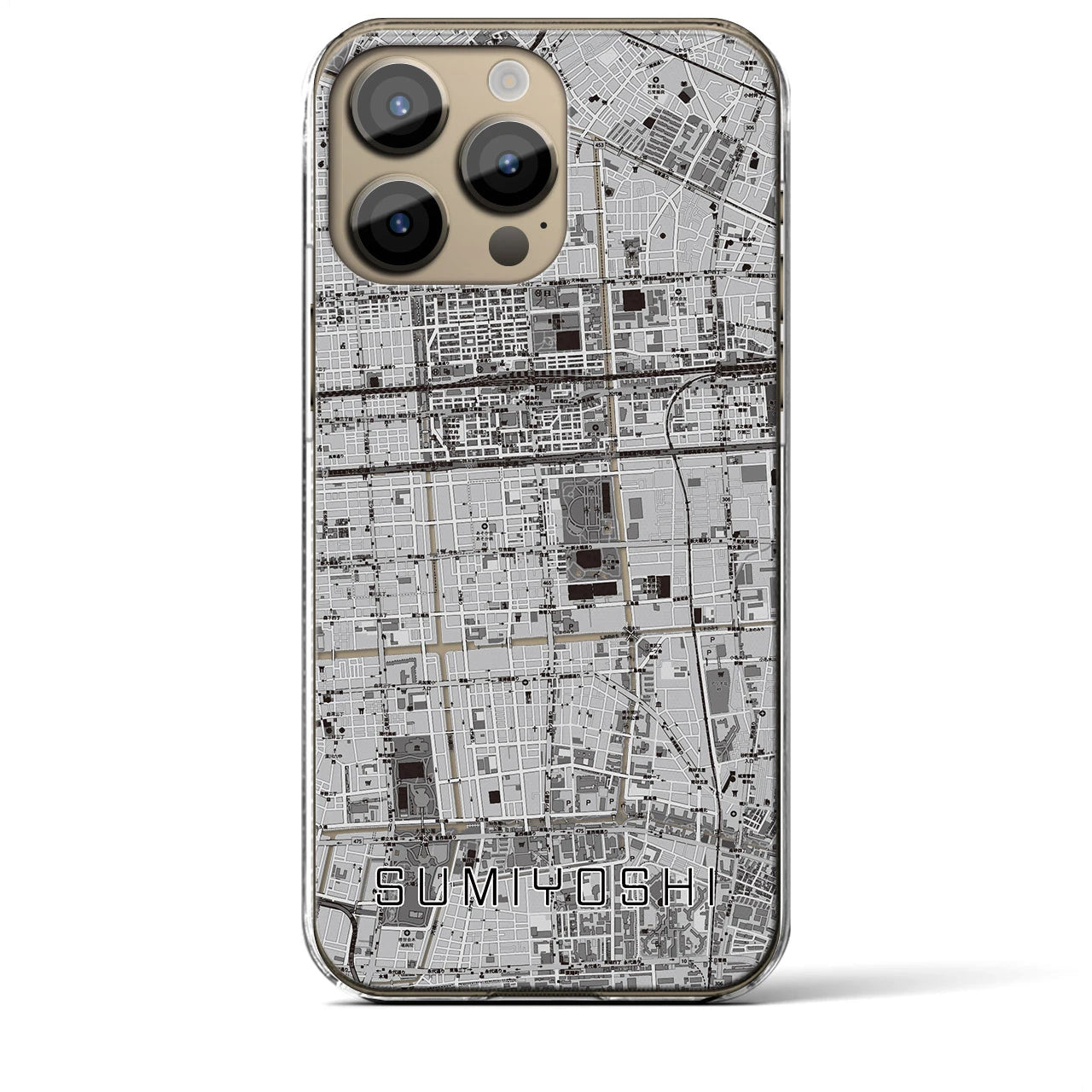 【住吉(東京都)】地図柄iPhoneケース(クリアタイプ)