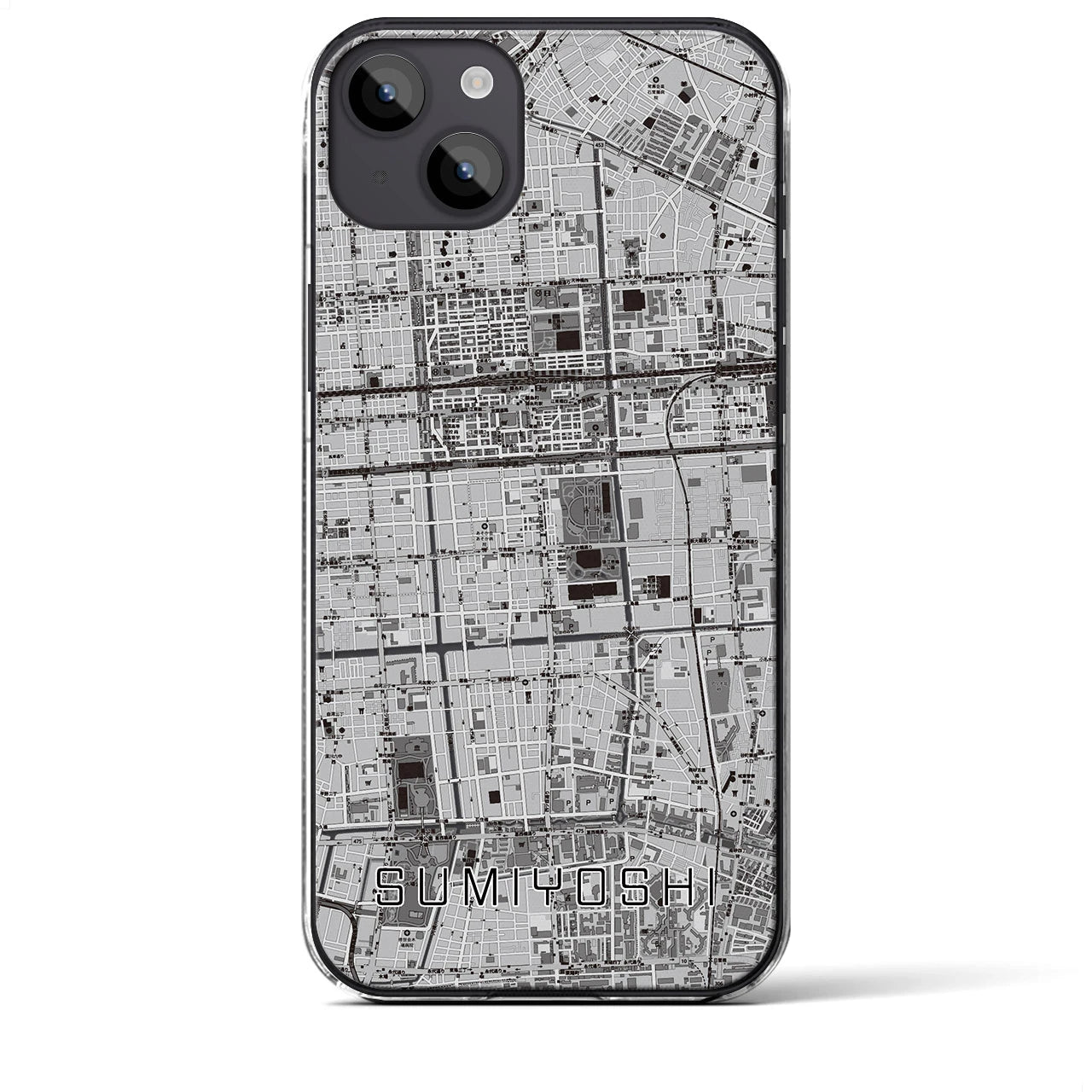 【住吉(東京都)】地図柄iPhoneケース(クリアタイプ)