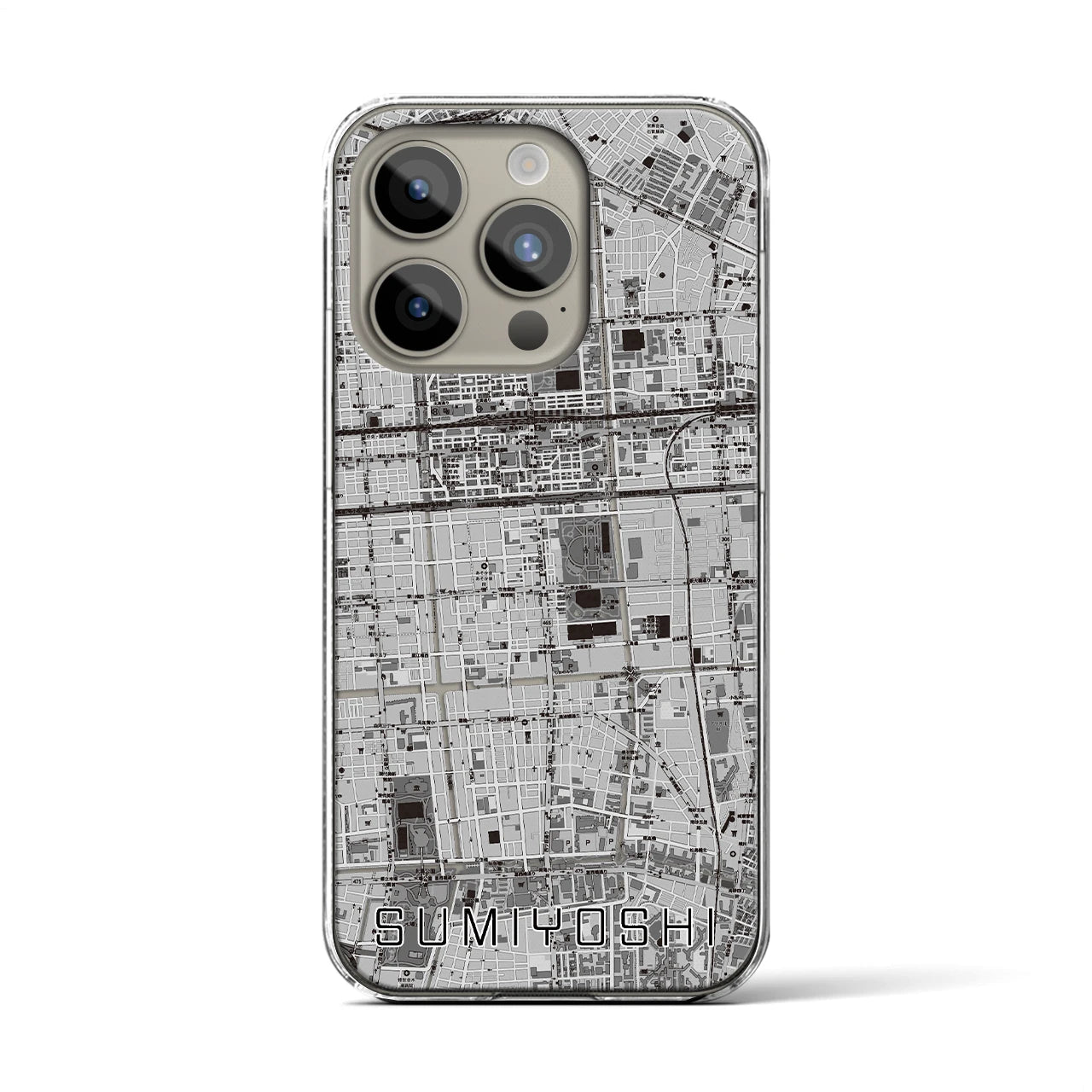 【住吉(東京都)】地図柄iPhoneケース(クリアタイプ)