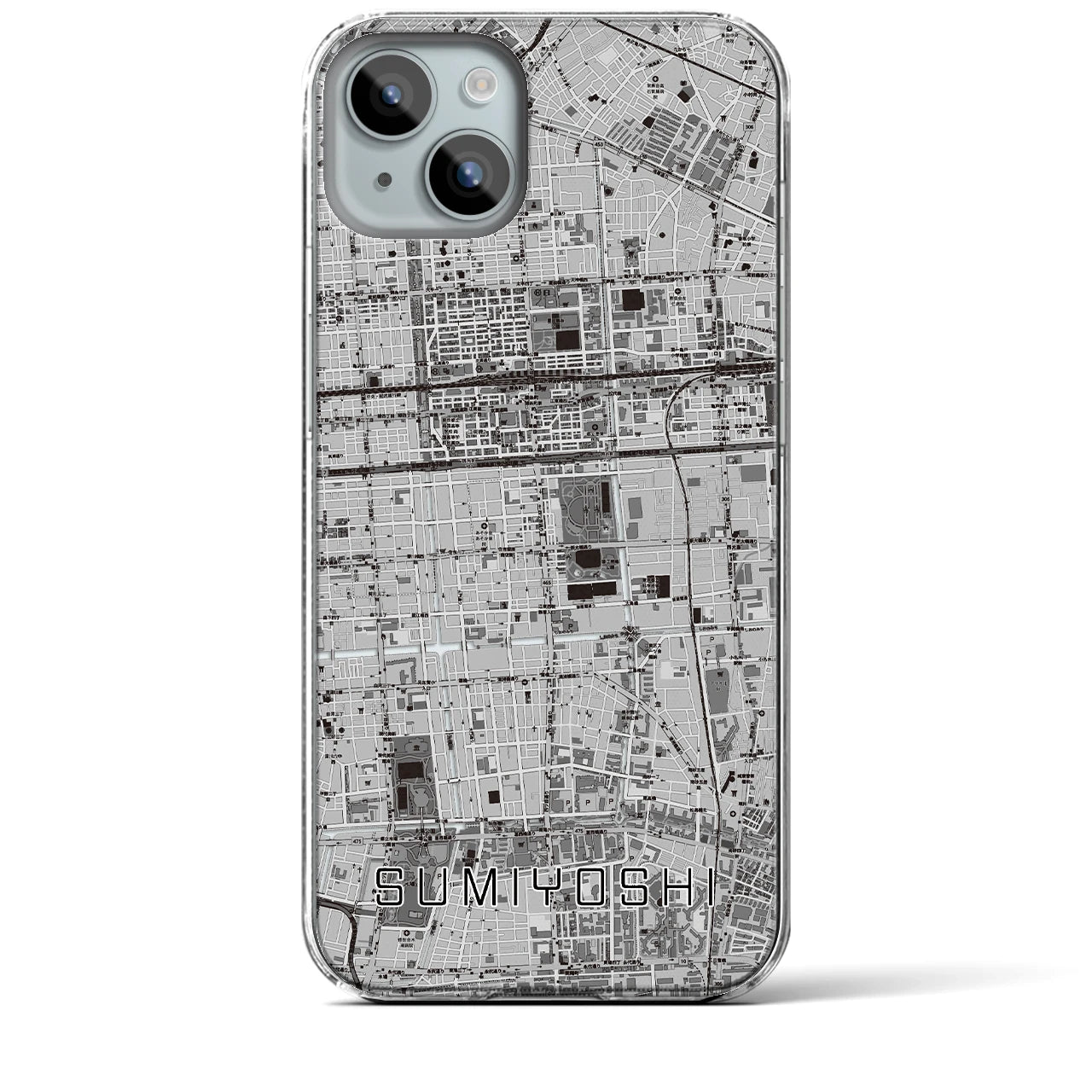 【住吉(東京都)】地図柄iPhoneケース(クリアタイプ)
