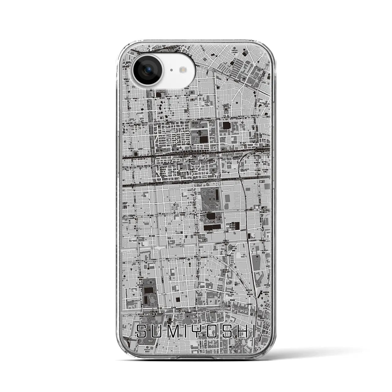 【住吉(東京都)】地図柄iPhoneケース(クリアタイプ)