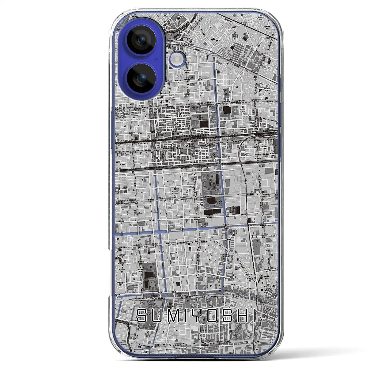 【住吉(東京都)】地図柄iPhoneケース(クリアタイプ)