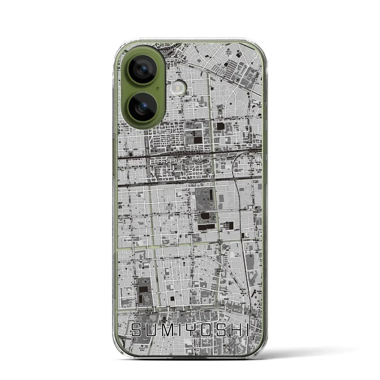 【住吉(東京都)】地図柄iPhoneケース(クリアタイプ)