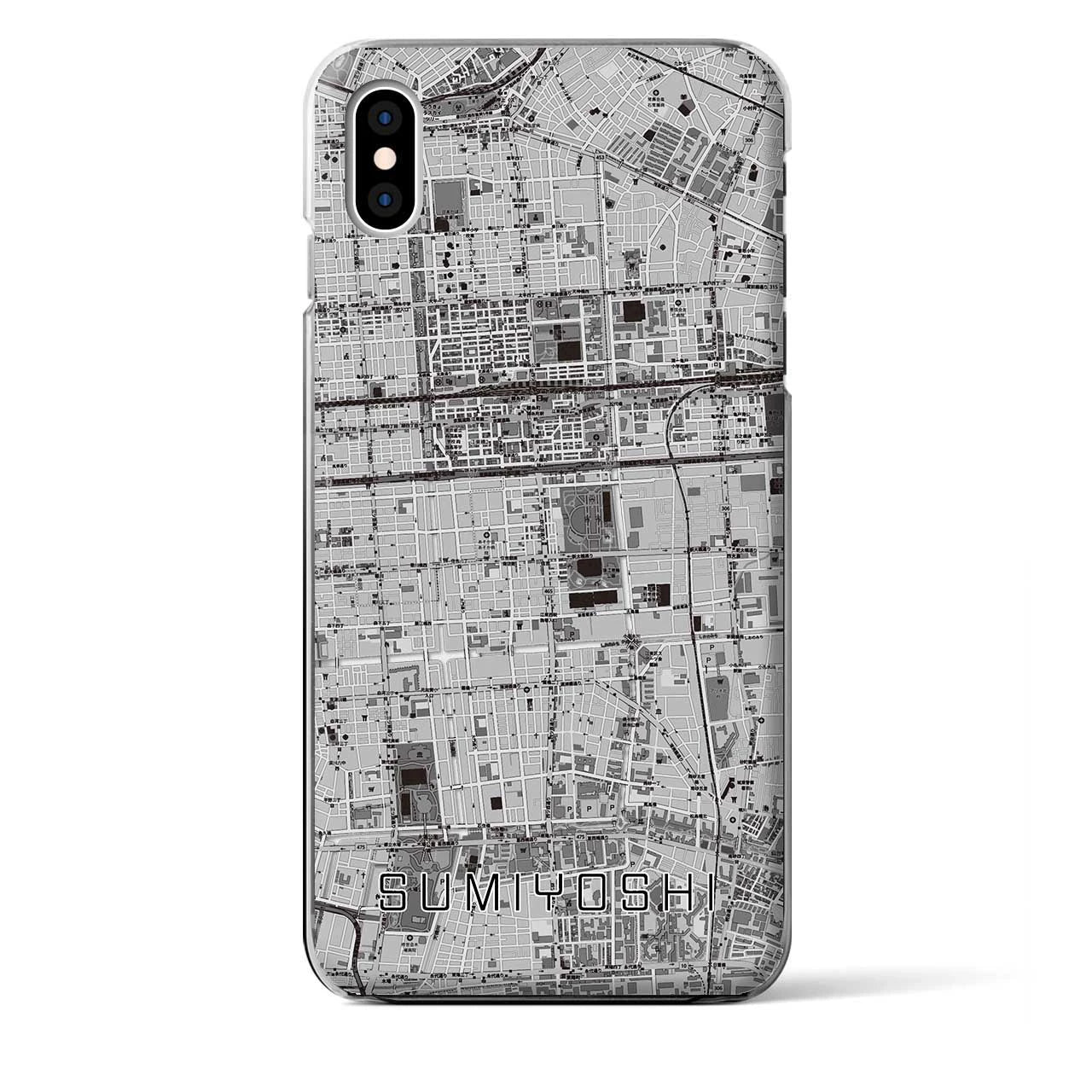 【住吉(東京都)】地図柄iPhoneケース(クリアタイプ)