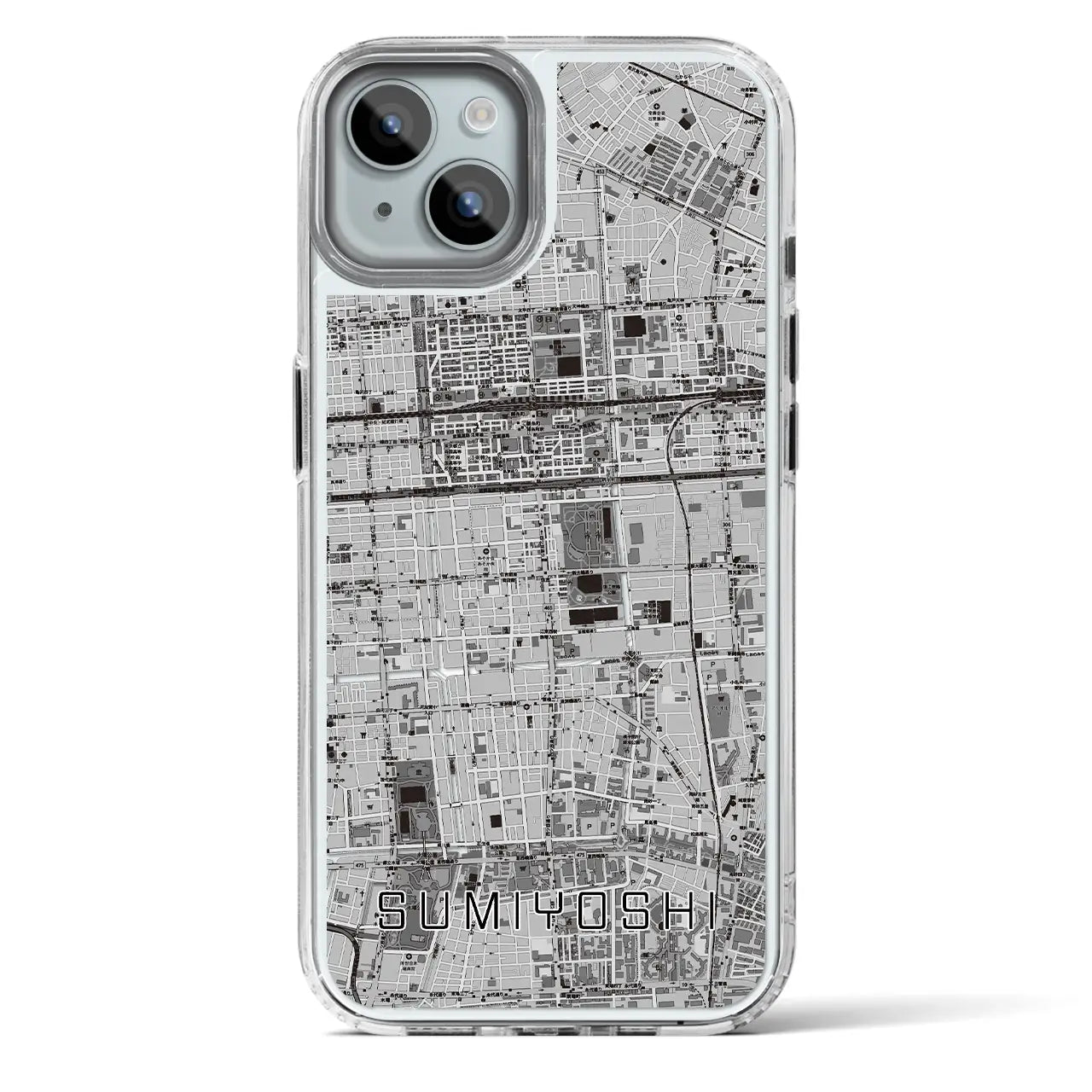 【住吉(東京都)】地図柄iPhoneケース(MagSafeタイプ)