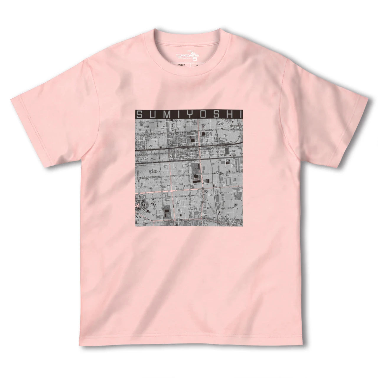 【住吉(東京都)】地図柄ヘビーウェイトTシャツ