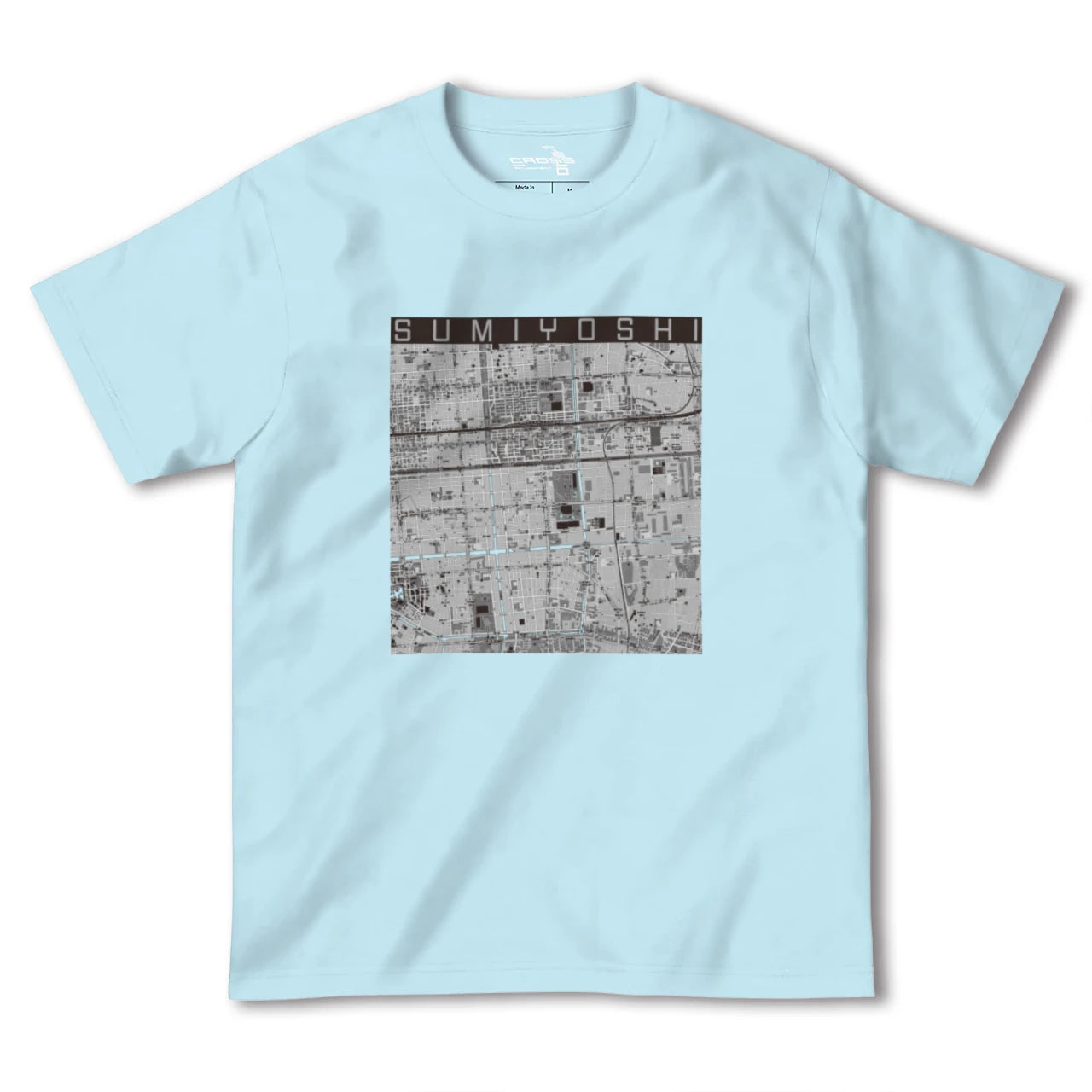 【住吉(東京都)】地図柄ヘビーウェイトTシャツ