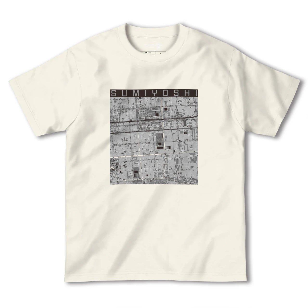 【住吉(東京都)】地図柄ヘビーウェイトTシャツ