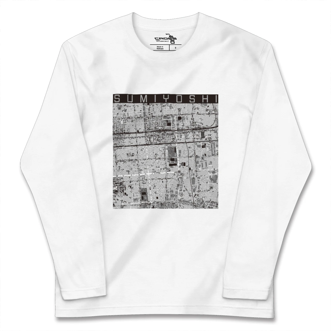 【住吉(東京都)】地図柄ロングスリーブTシャツ