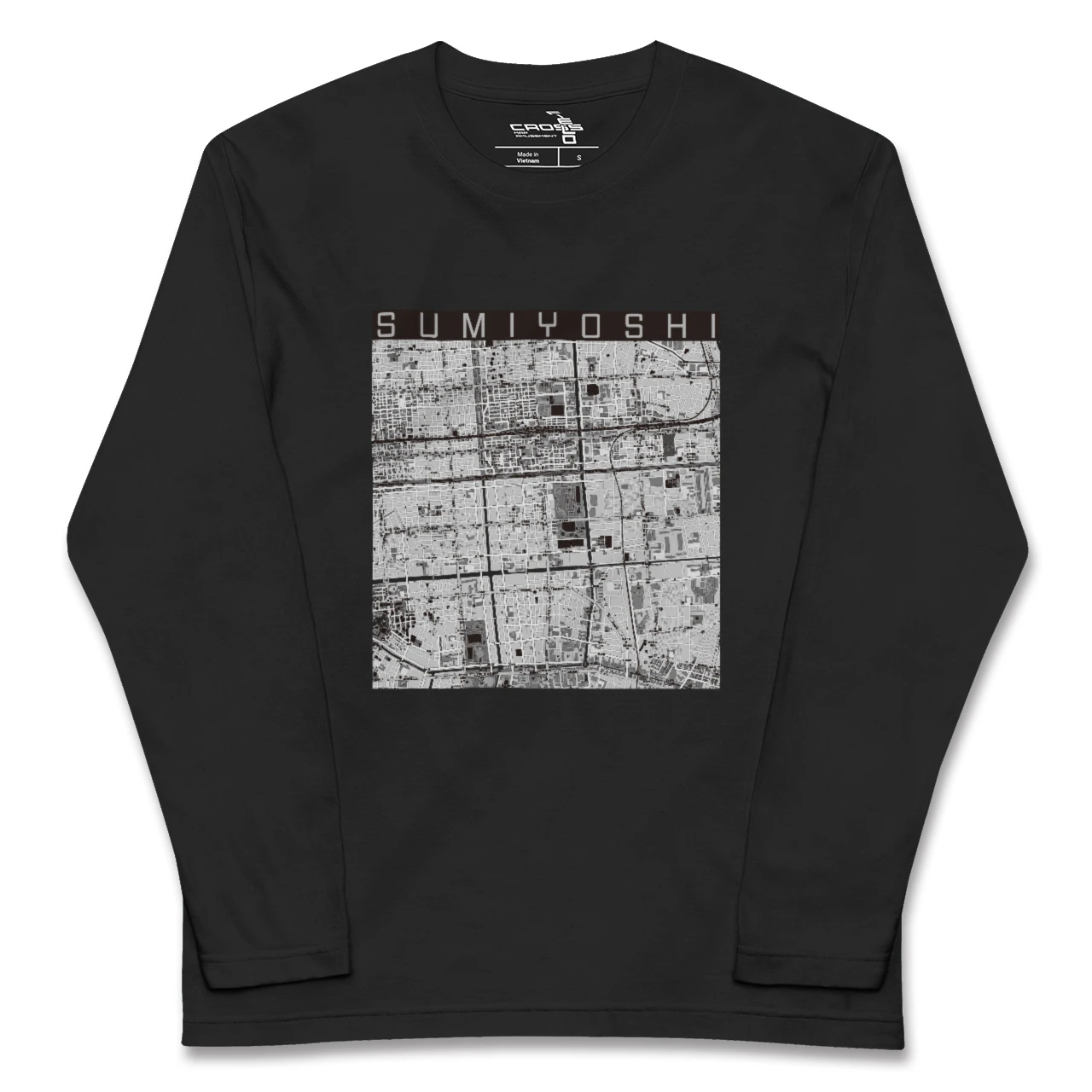 【住吉(東京都)】地図柄ロングスリーブTシャツ