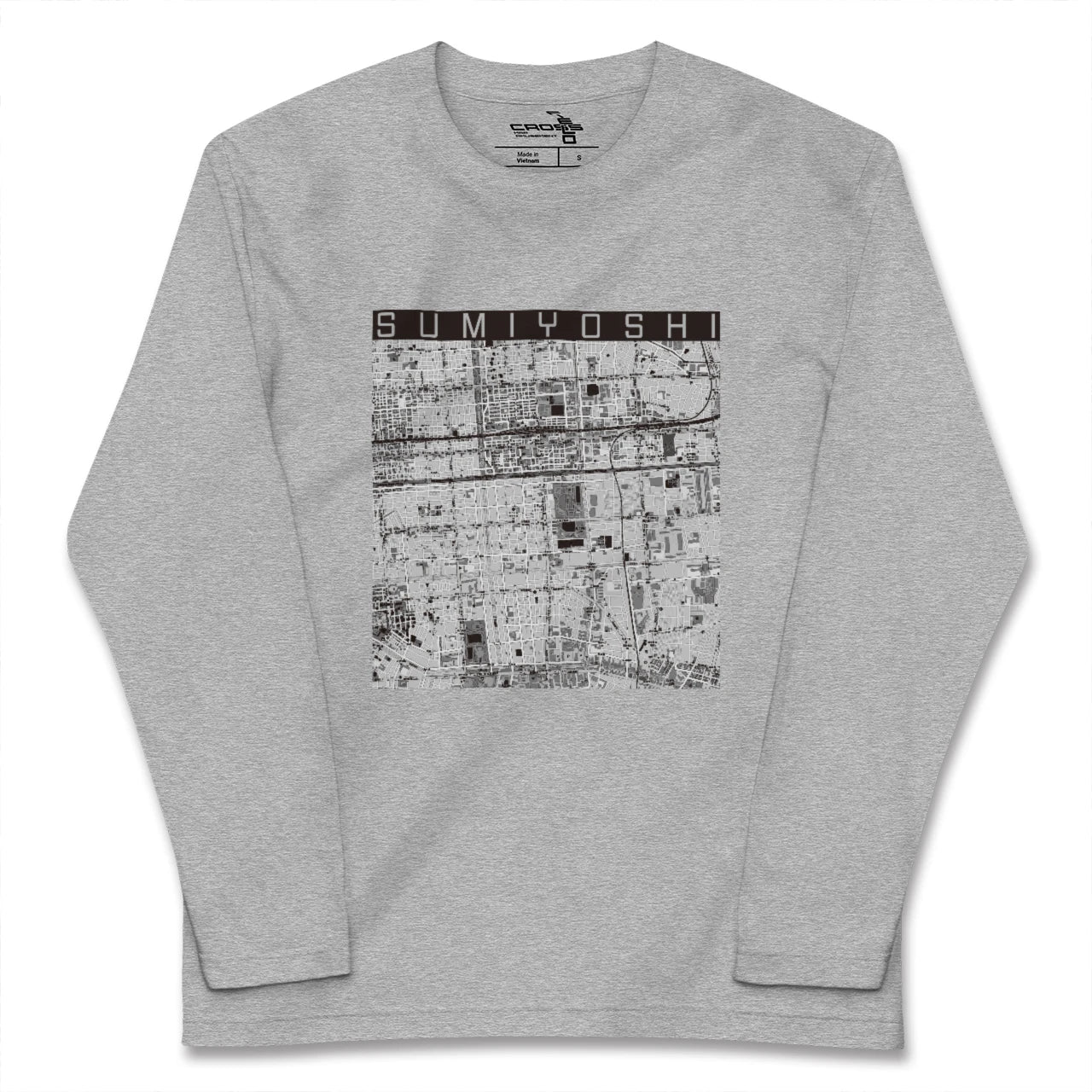 【住吉(東京都)】地図柄ロングスリーブTシャツ