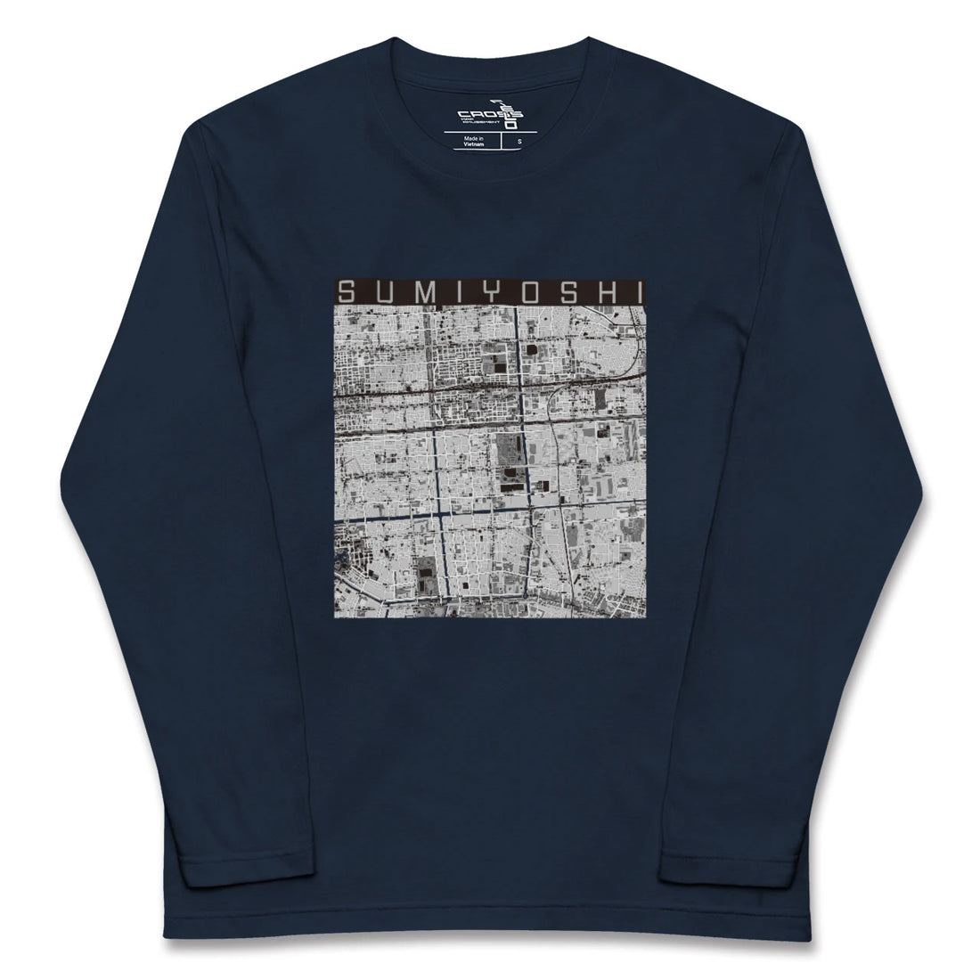 【住吉(東京都)】地図柄ロングスリーブTシャツ