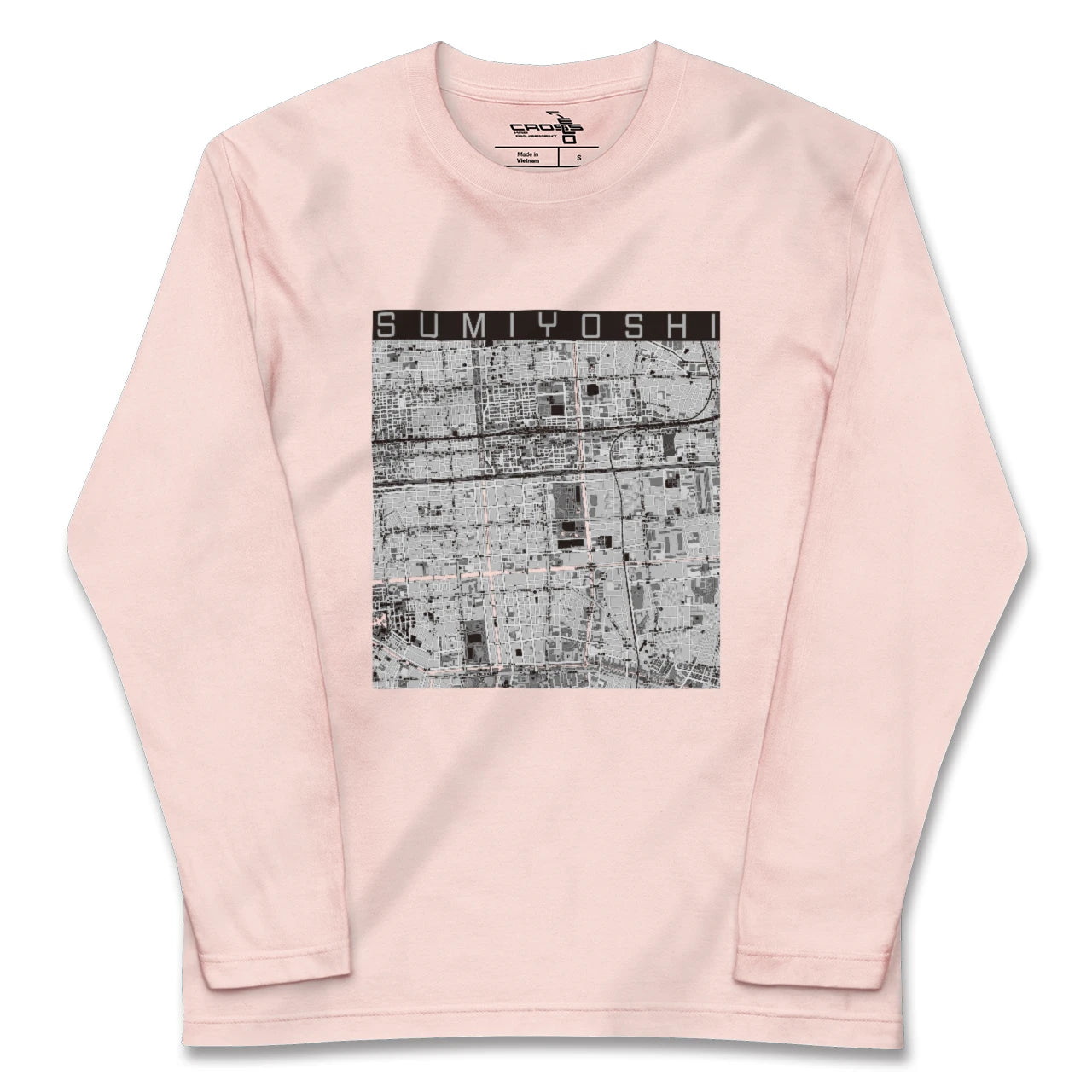 【住吉(東京都)】地図柄ロングスリーブTシャツ