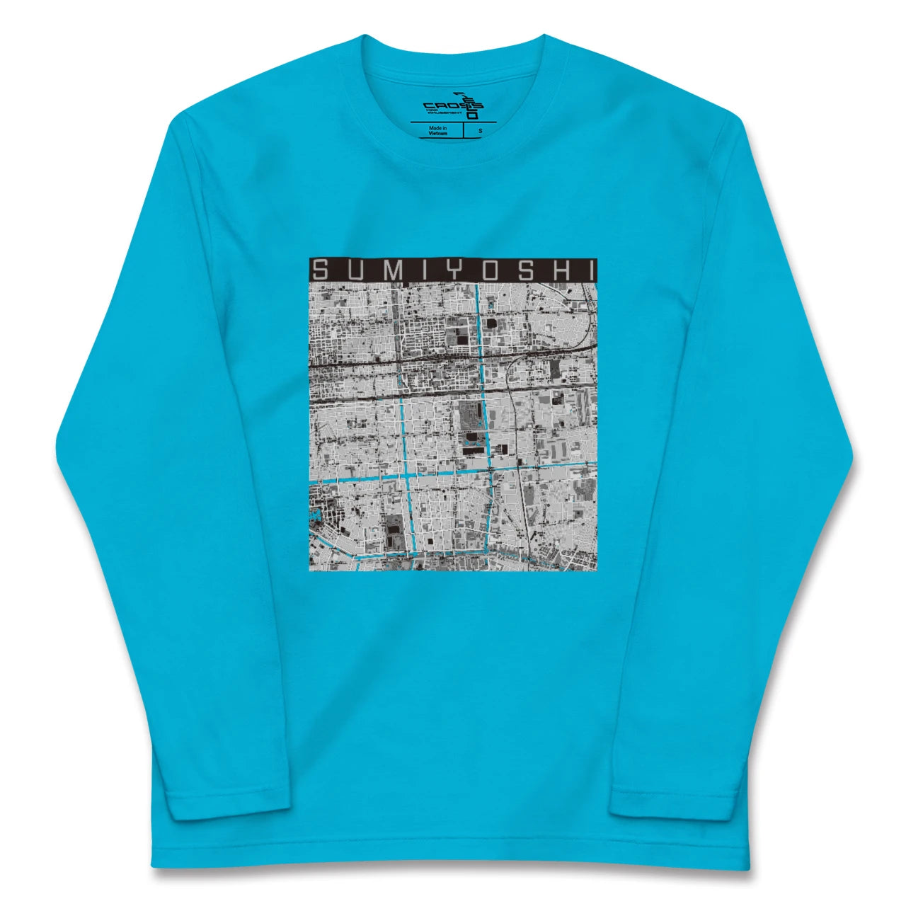 【住吉(東京都)】地図柄ロングスリーブTシャツ