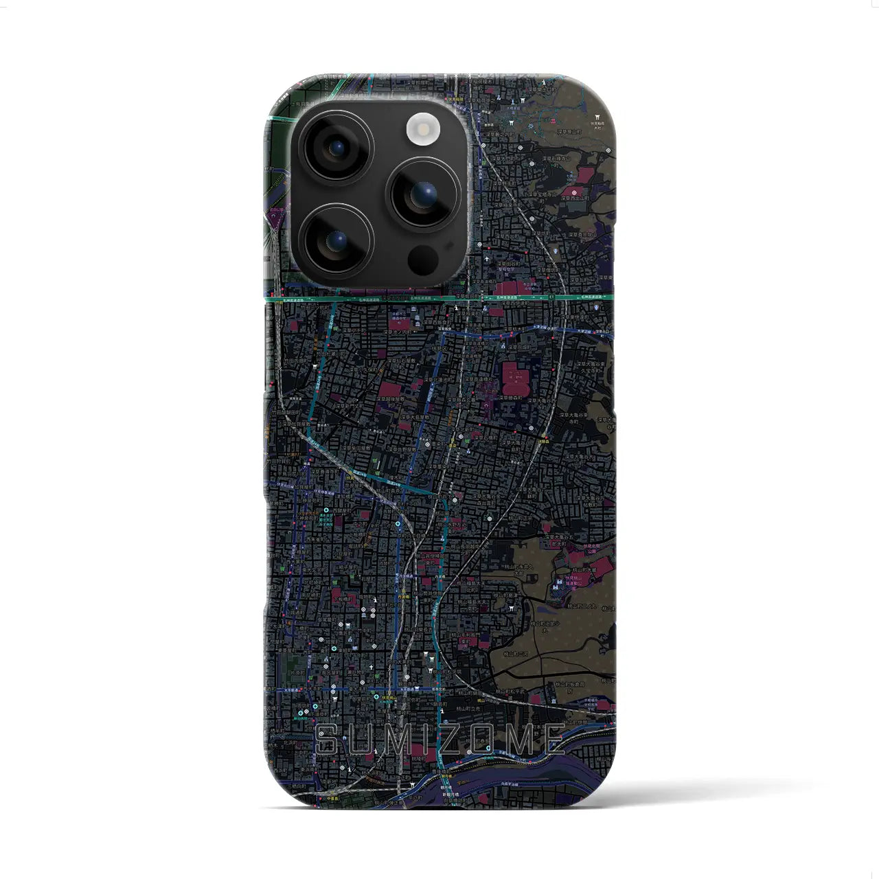 【墨染(京都府)】地図柄iPhoneケース(バックカバータイプ)