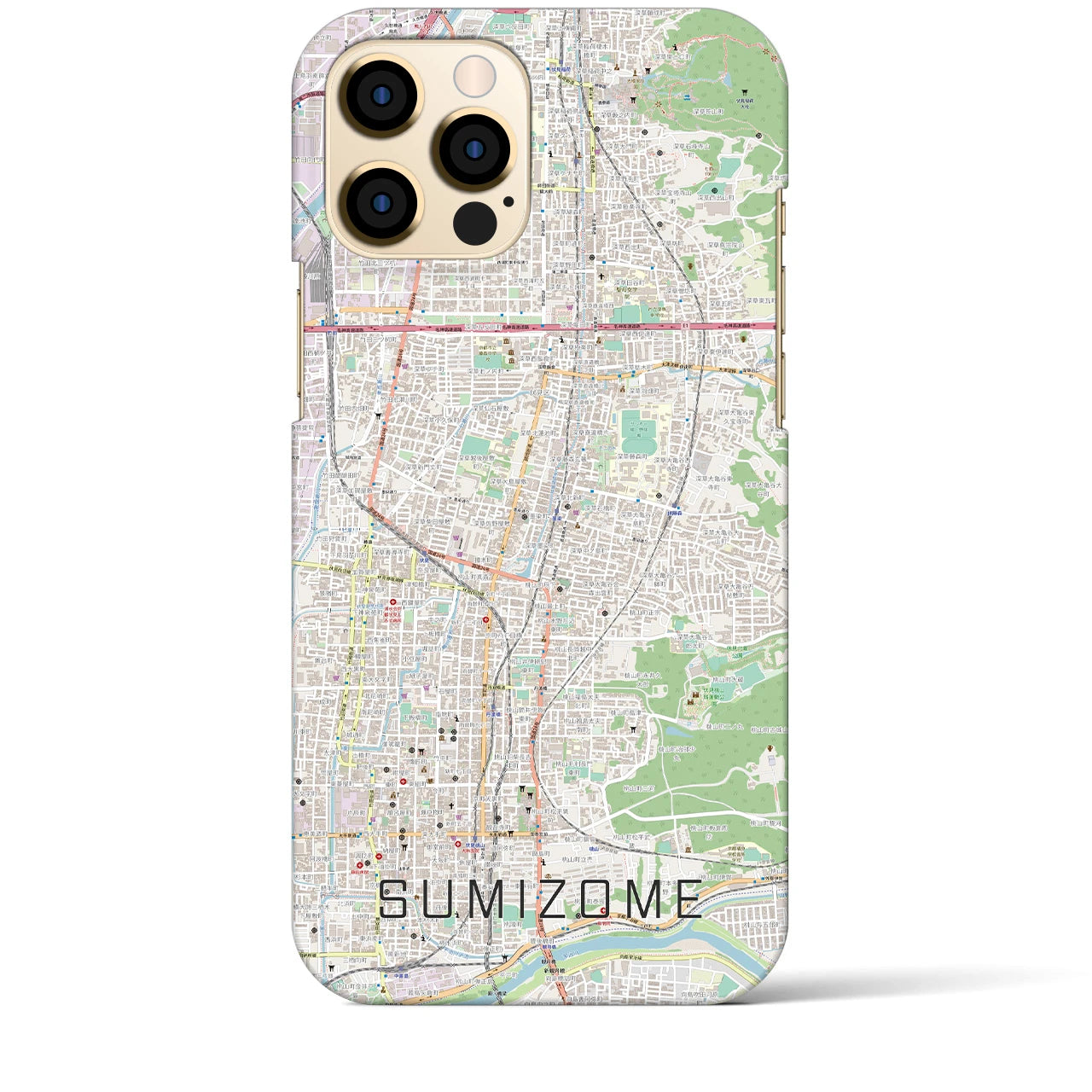 【墨染(京都府)】地図柄iPhoneケース(バックカバータイプ)
