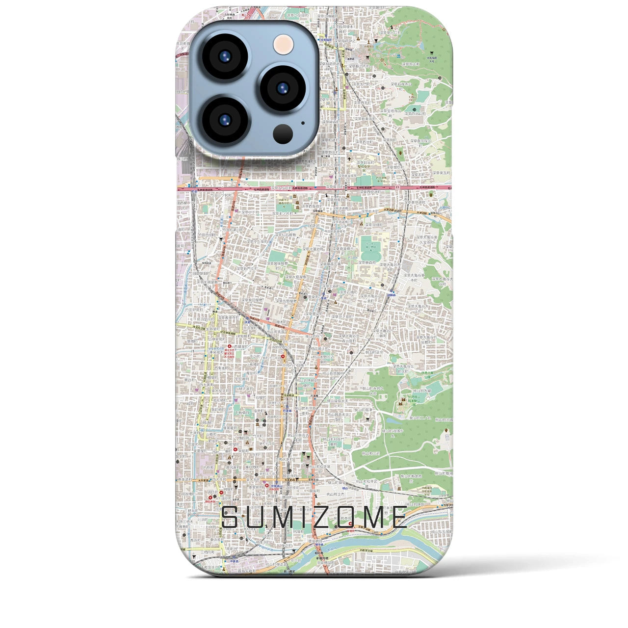 【墨染(京都府)】地図柄iPhoneケース(バックカバータイプ)