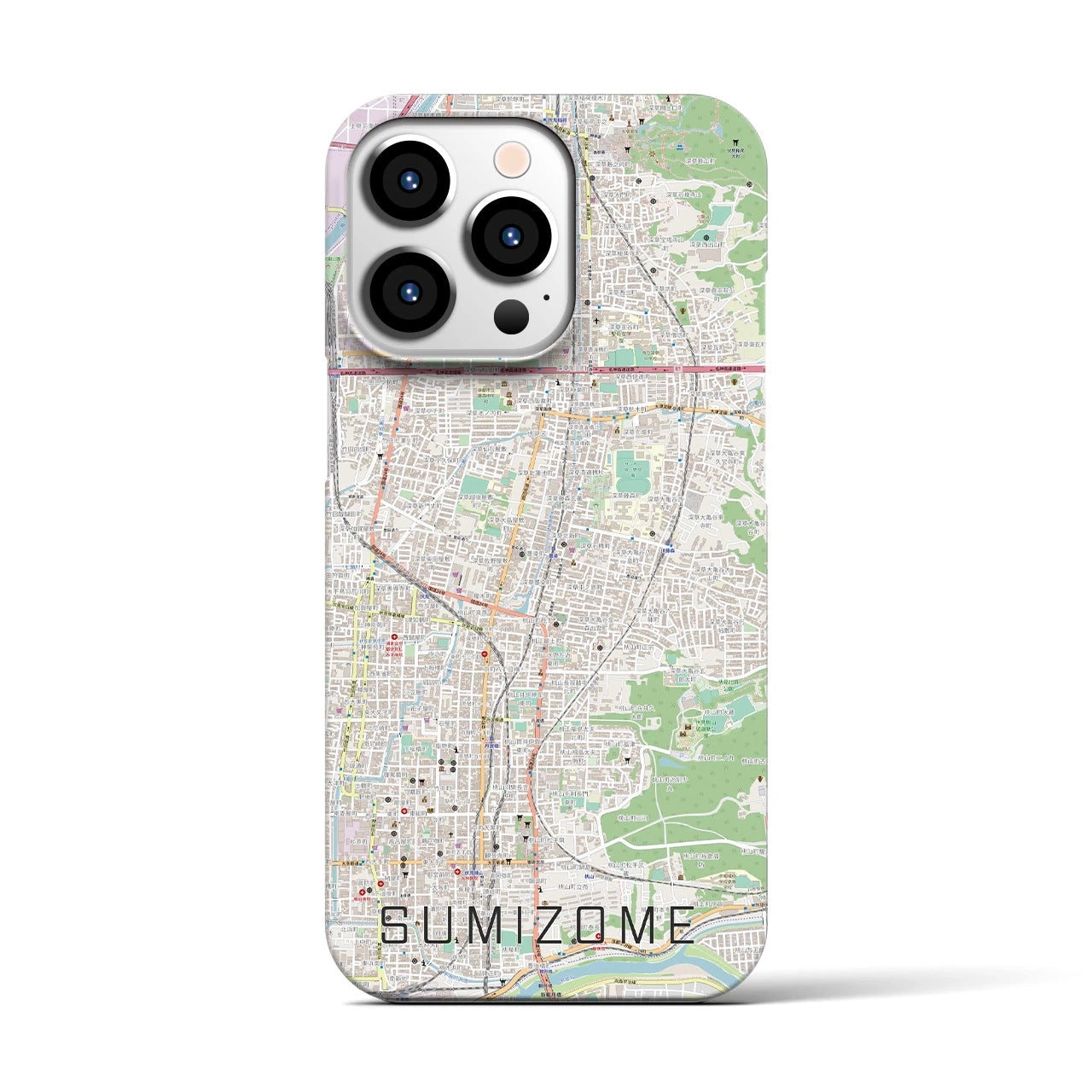 【墨染(京都府)】地図柄iPhoneケース(バックカバータイプ)