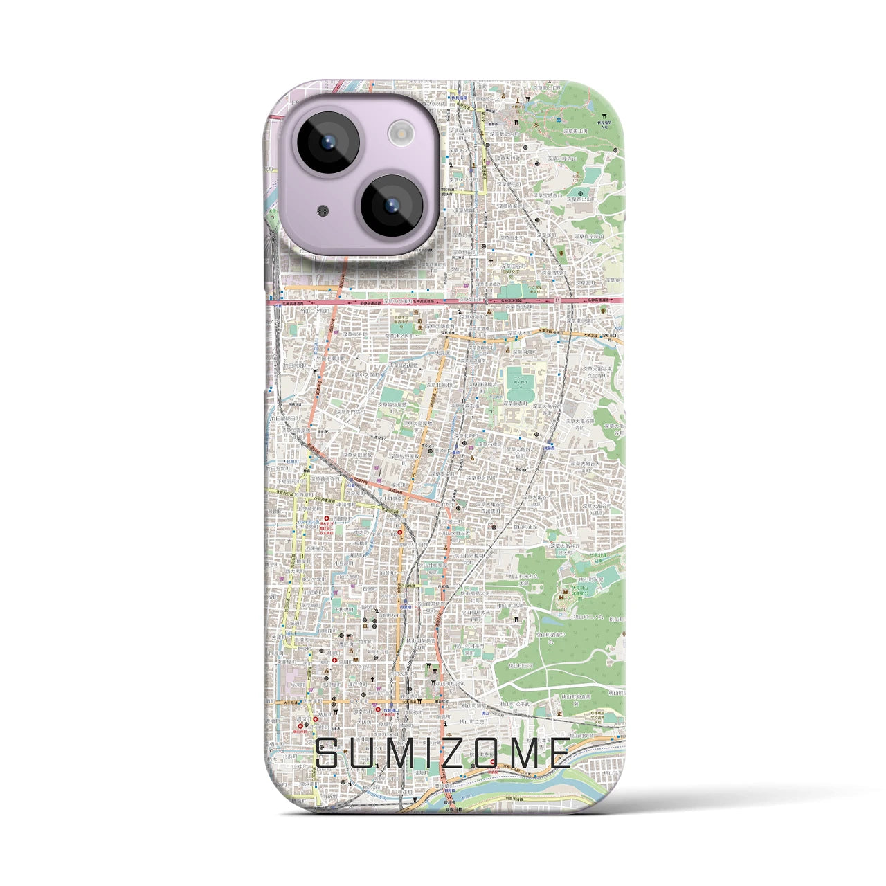 【墨染(京都府)】地図柄iPhoneケース(バックカバータイプ)