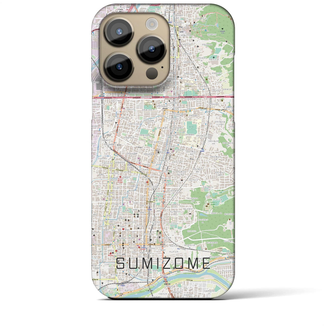 【墨染(京都府)】地図柄iPhoneケース(バックカバータイプ)