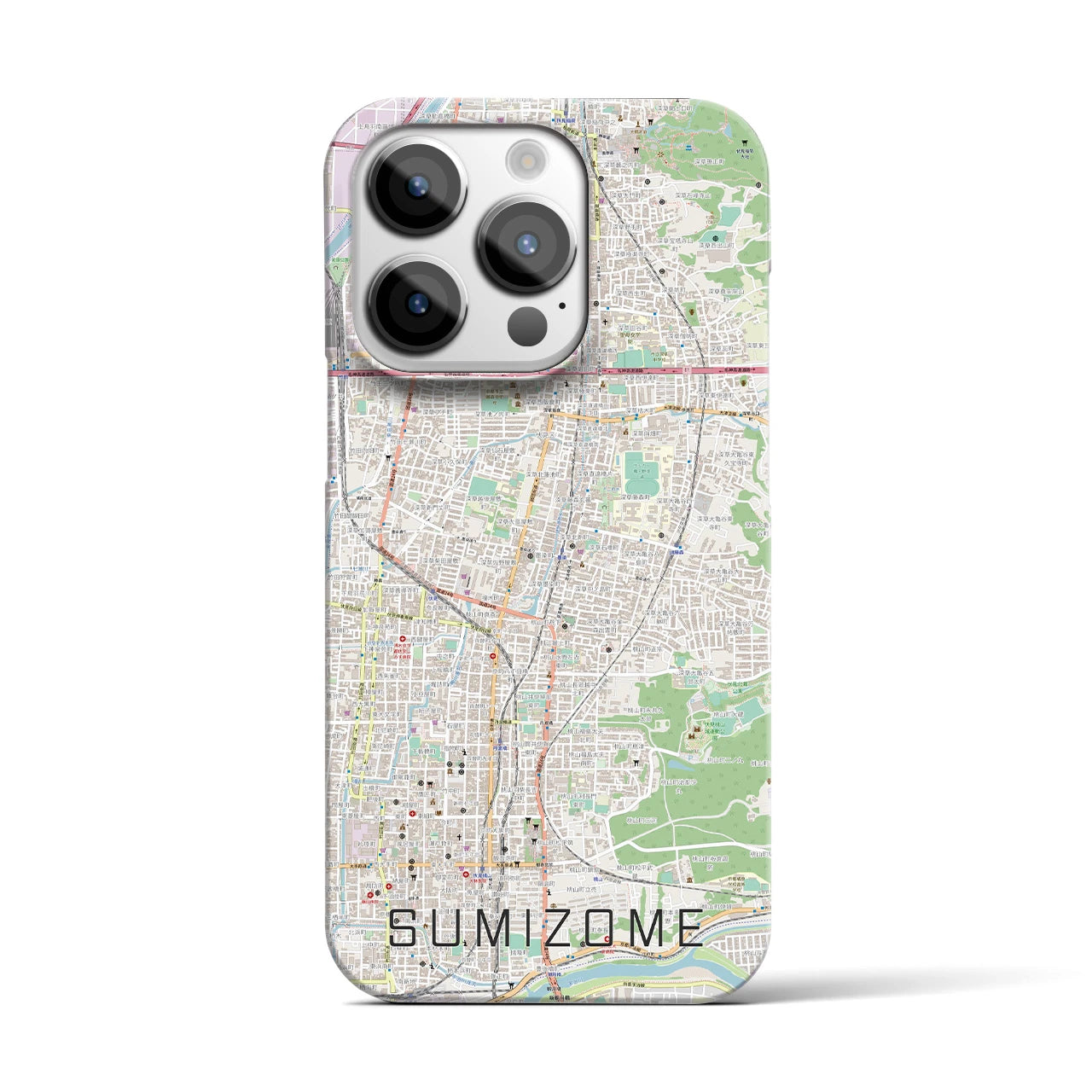 【墨染(京都府)】地図柄iPhoneケース(バックカバータイプ)