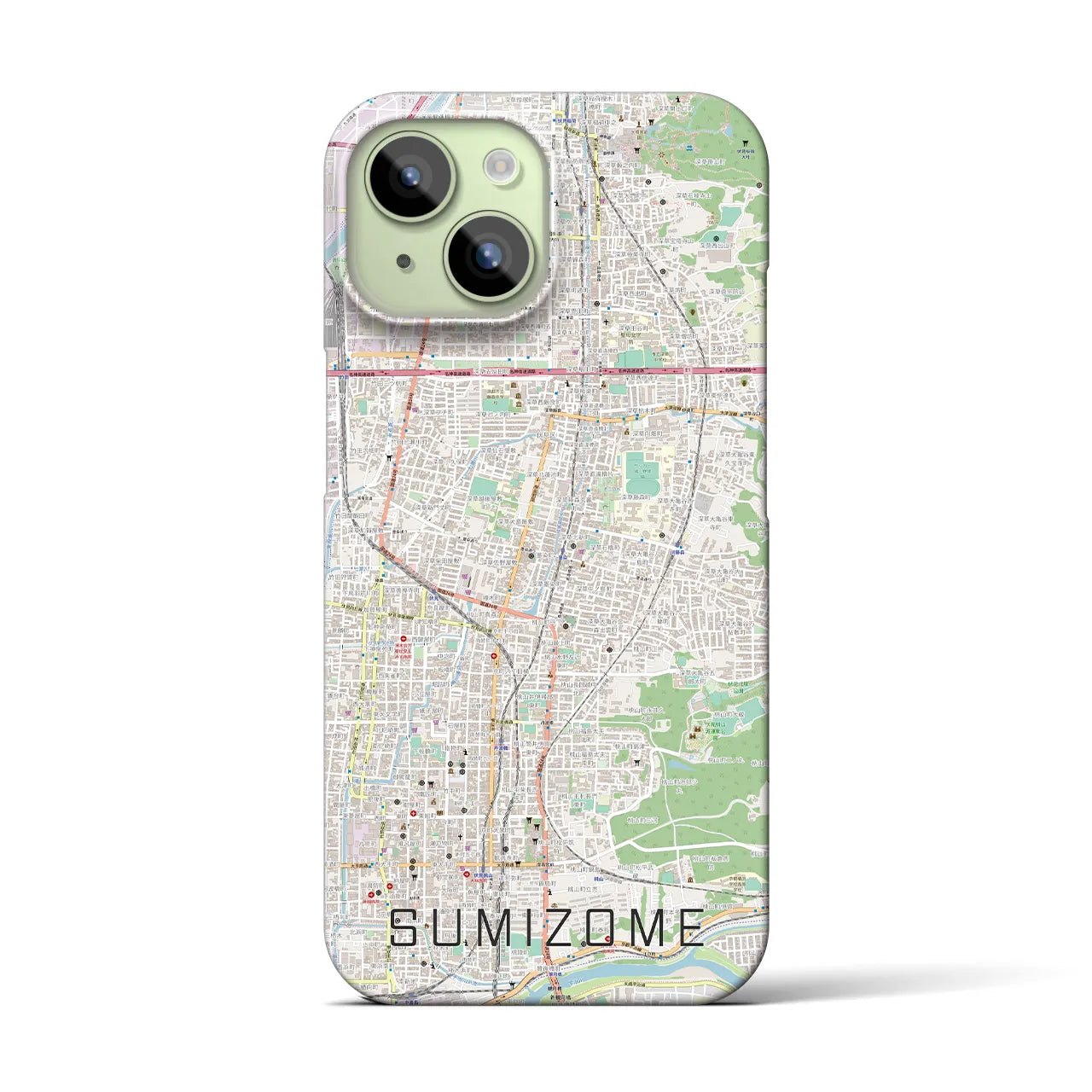 【墨染(京都府)】地図柄iPhoneケース(バックカバータイプ)
