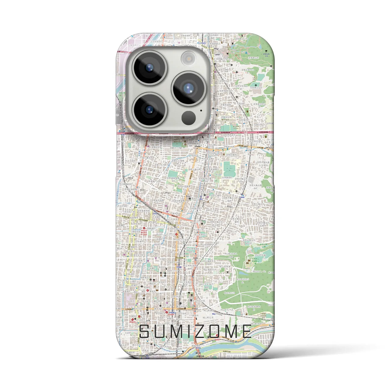 【墨染(京都府)】地図柄iPhoneケース(バックカバータイプ)