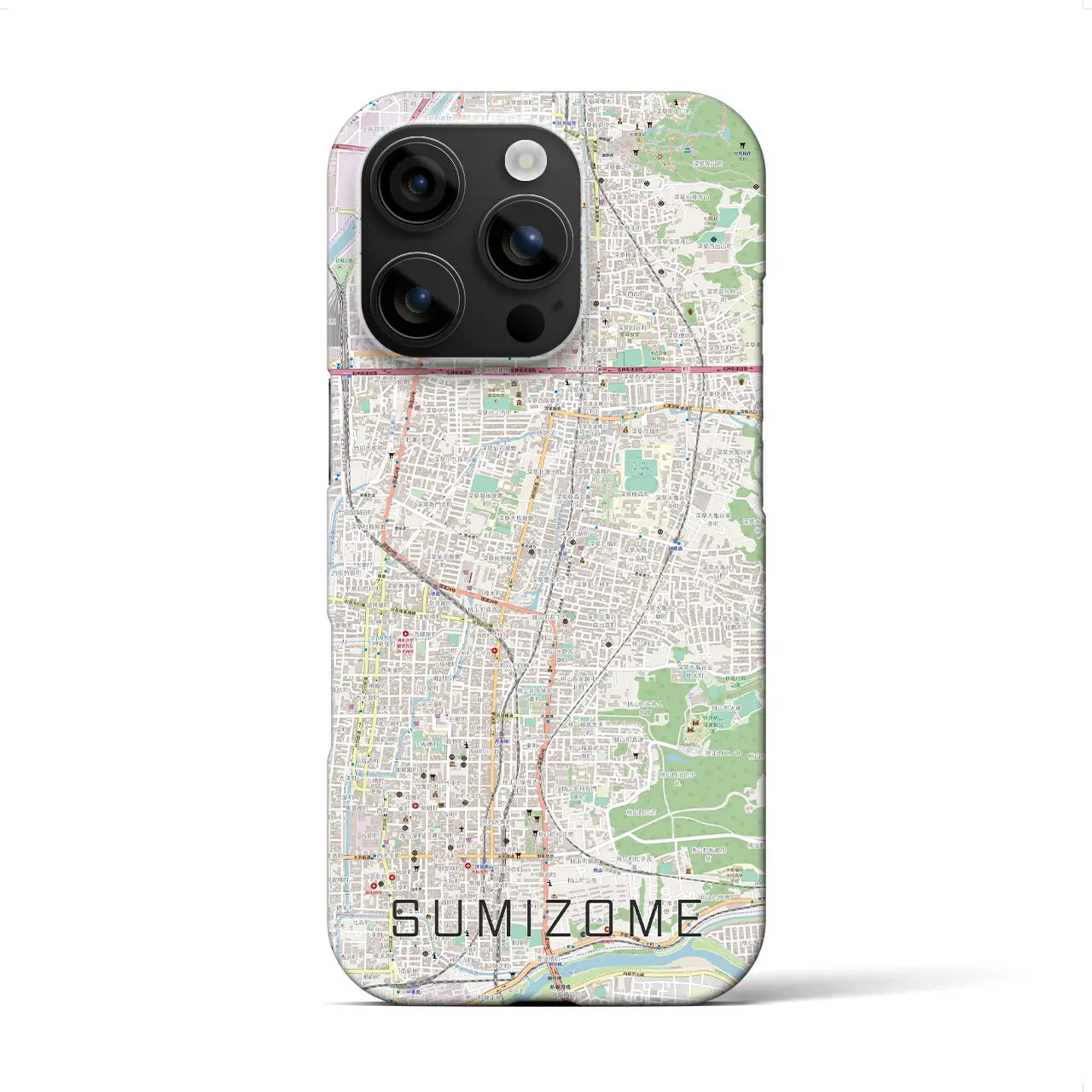 【墨染(京都府)】地図柄iPhoneケース(バックカバータイプ)