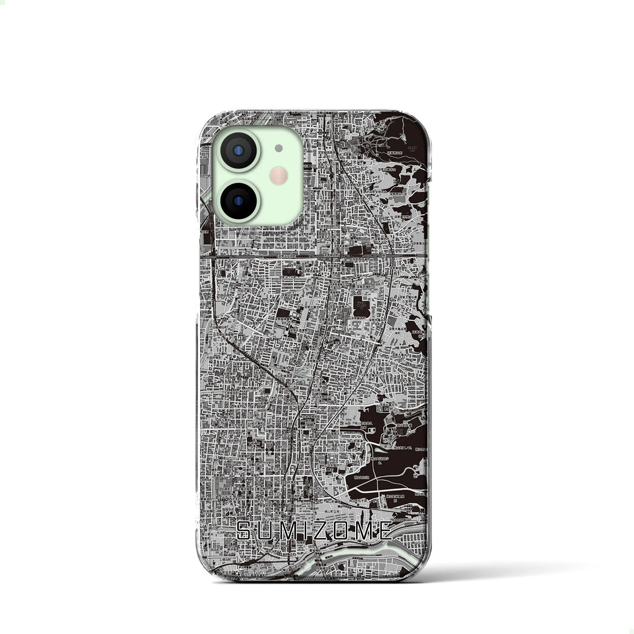 【墨染(京都府)】地図柄iPhoneケース(クリアタイプ)