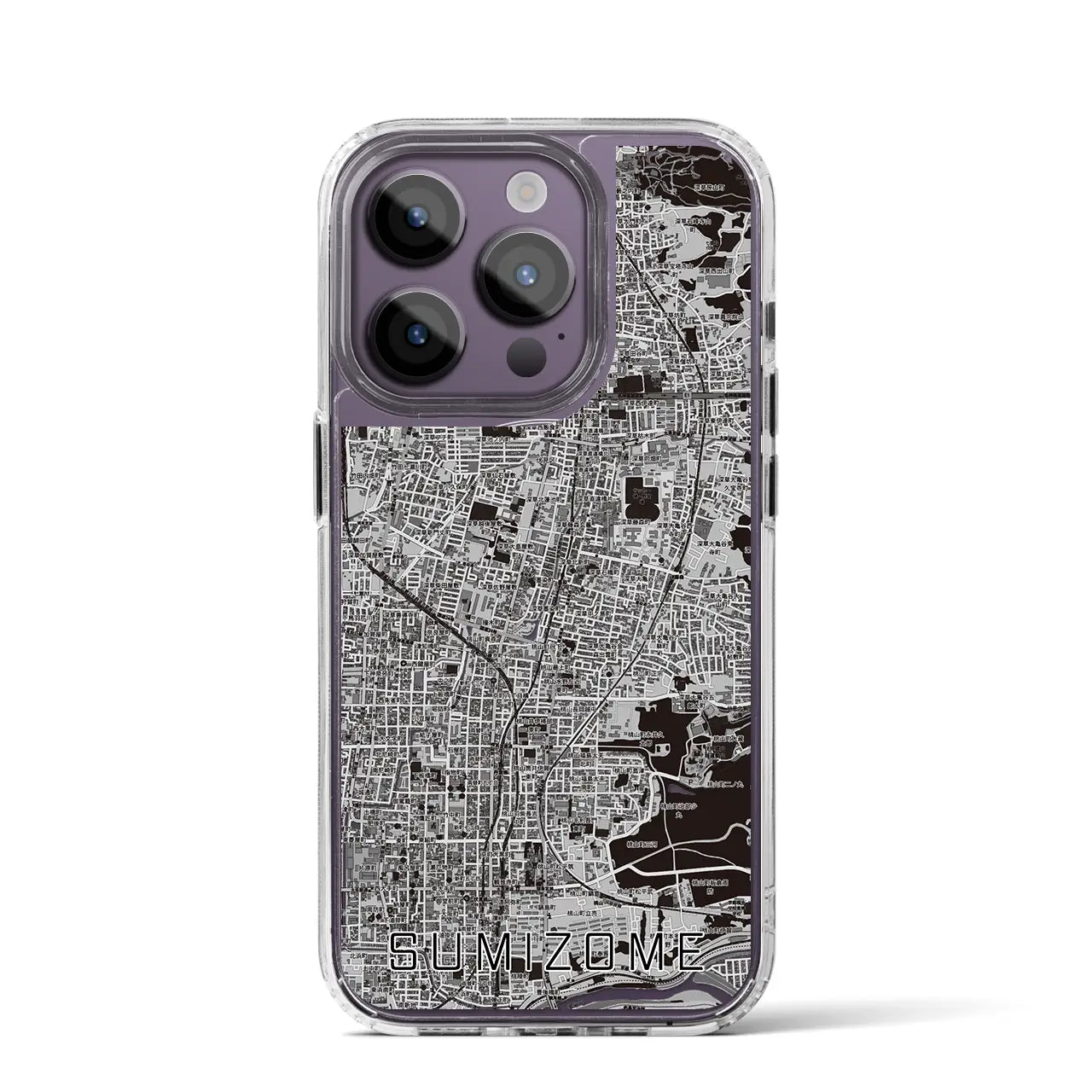 【墨染(京都府)】地図柄iPhoneケース(MagSafeタイプ)
