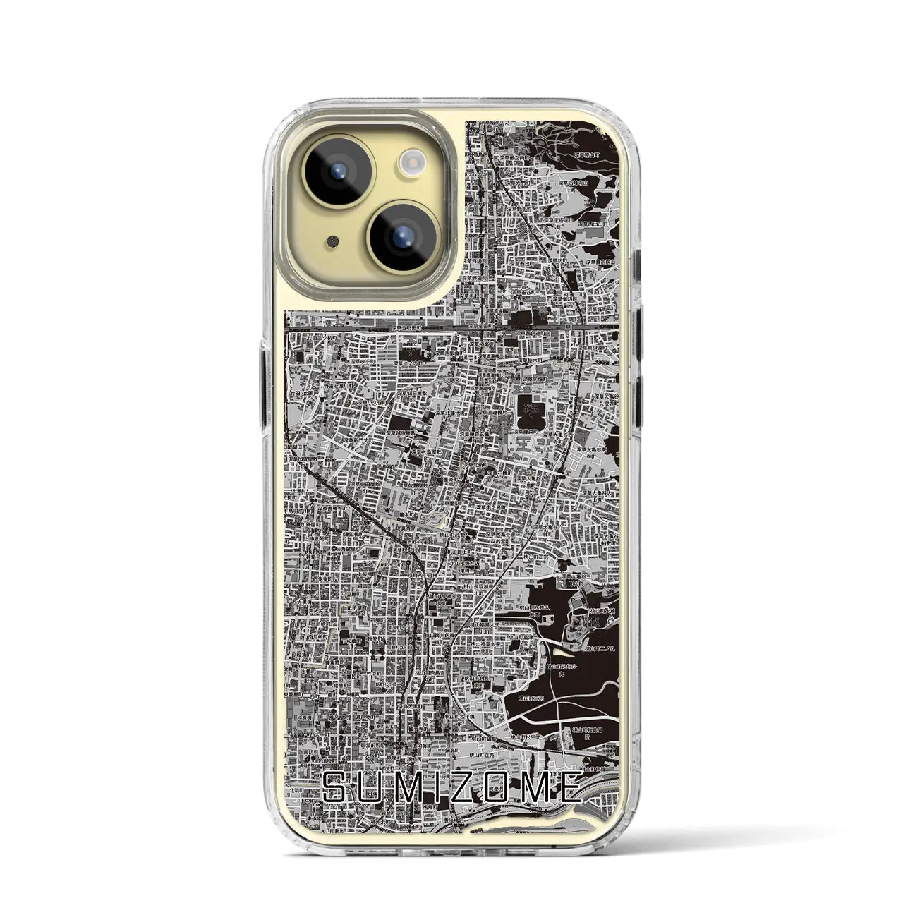 【墨染(京都府)】地図柄iPhoneケース(MagSafeタイプ)