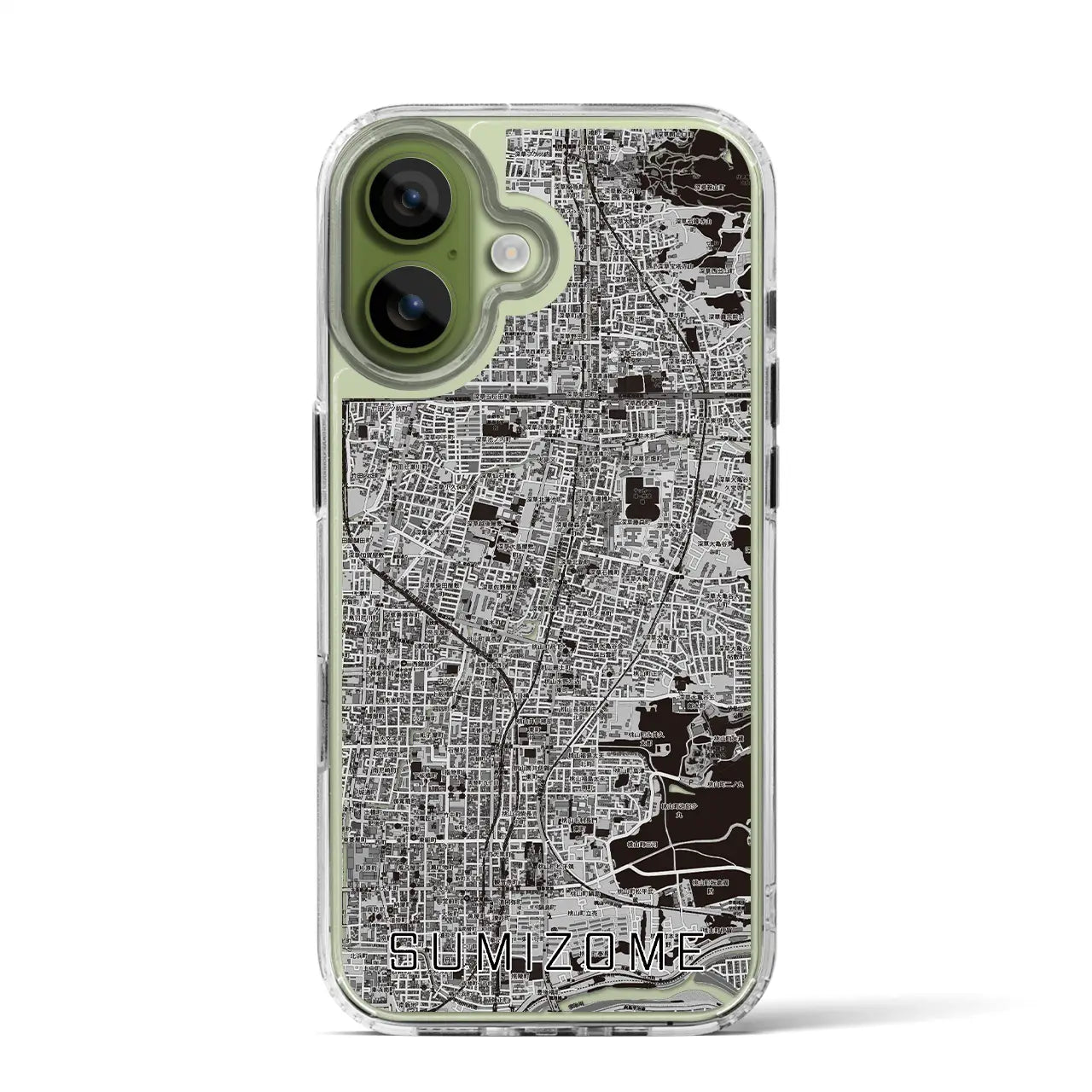 【墨染(京都府)】地図柄iPhoneケース(MagSafeタイプ)