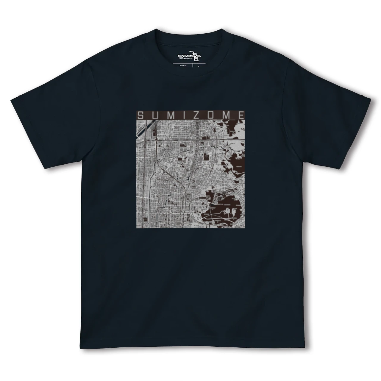 【墨染(京都府)】地図柄ヘビーウェイトTシャツ